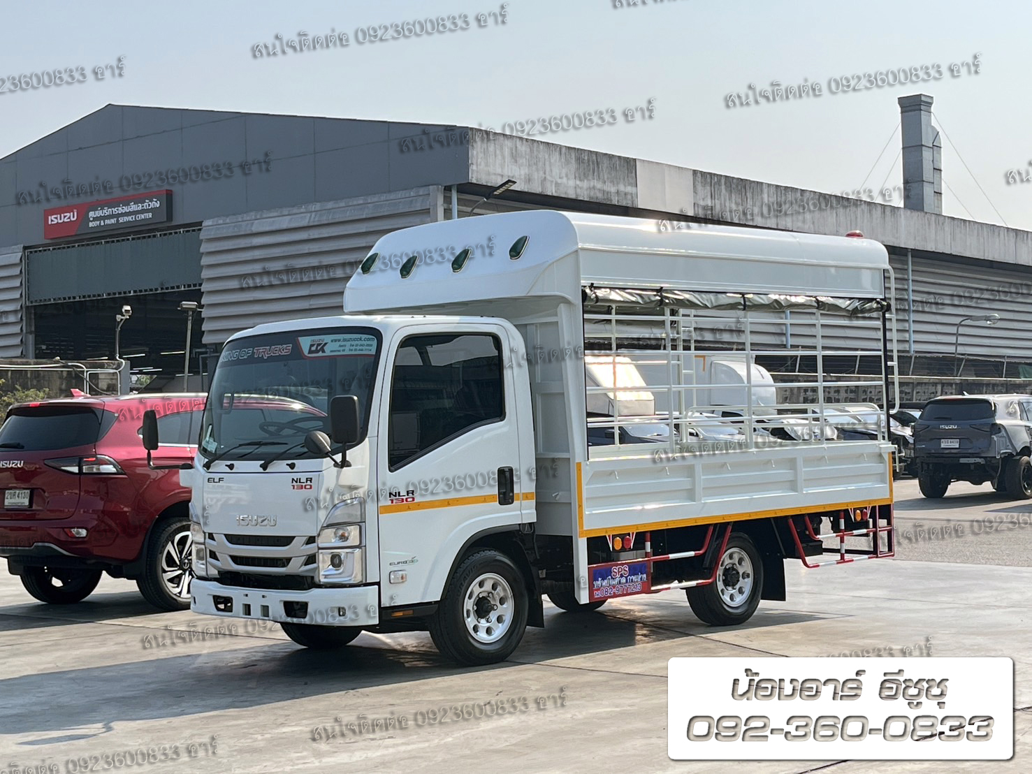 4 ล้อ ISUZU NLR130 แรงม้า พร้อมกระบะคอกหลังคา