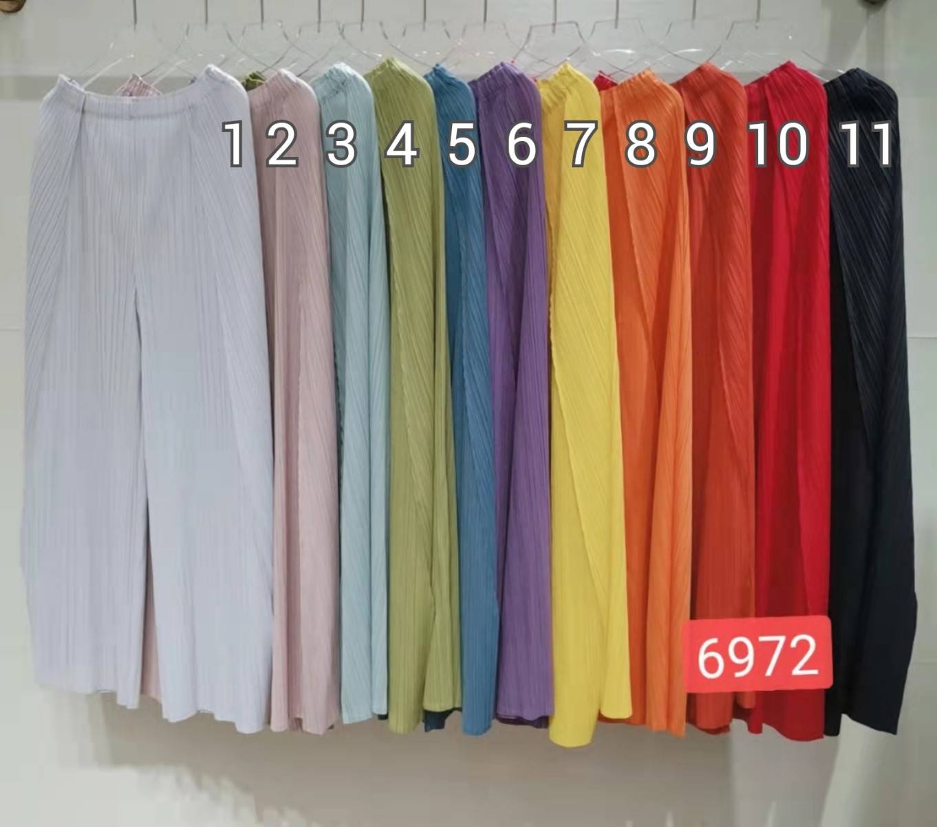 ยาว37.5"นิ้ว! 2MUAY กางเกงผู้หญิง กางเกงพลีทคุณภาพ รุ่น GJO6972 WIDE LEG PLEAT PANT FREE SIZE
