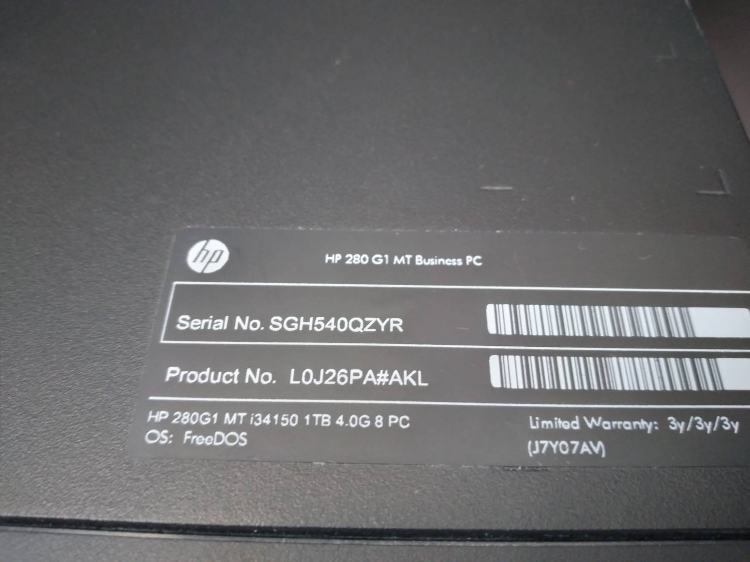 HP 280 G1 MT Business PC