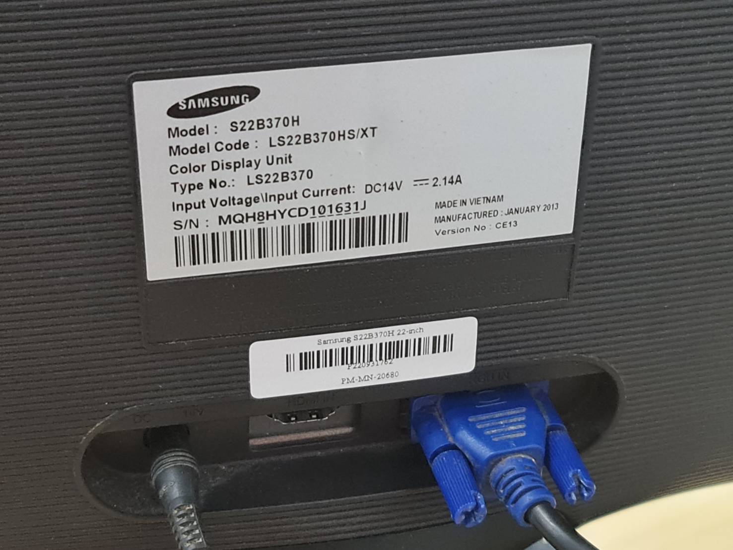 จอคอม Monitor Samsung S22B370H 22-inch