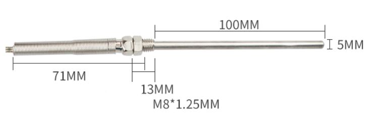 เทอร์โมคัปเปิ้ล Thermocouple Type K ยาว 1 เมตร หัววัดยาว 100mm