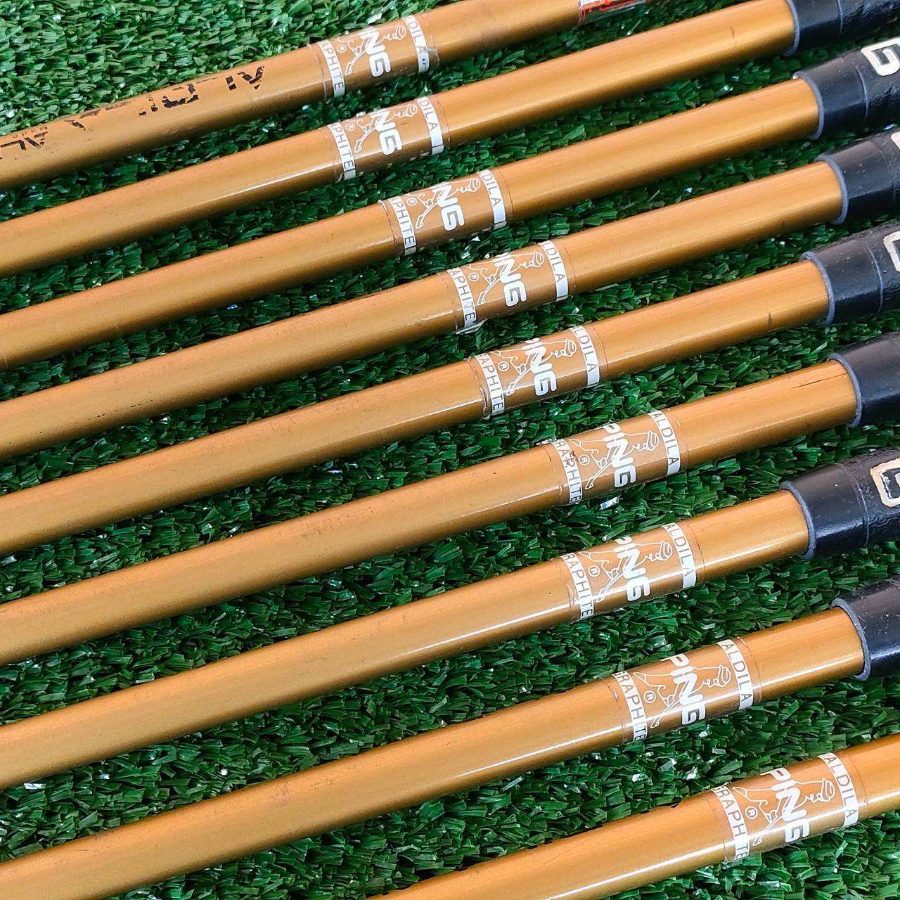 ชุดเหล็ก PING EYE 2 PLUS จุดส้ม มีเหล็ก 3 - 9 เเละ PW SW ก้าน ALDILA PING FLEX R