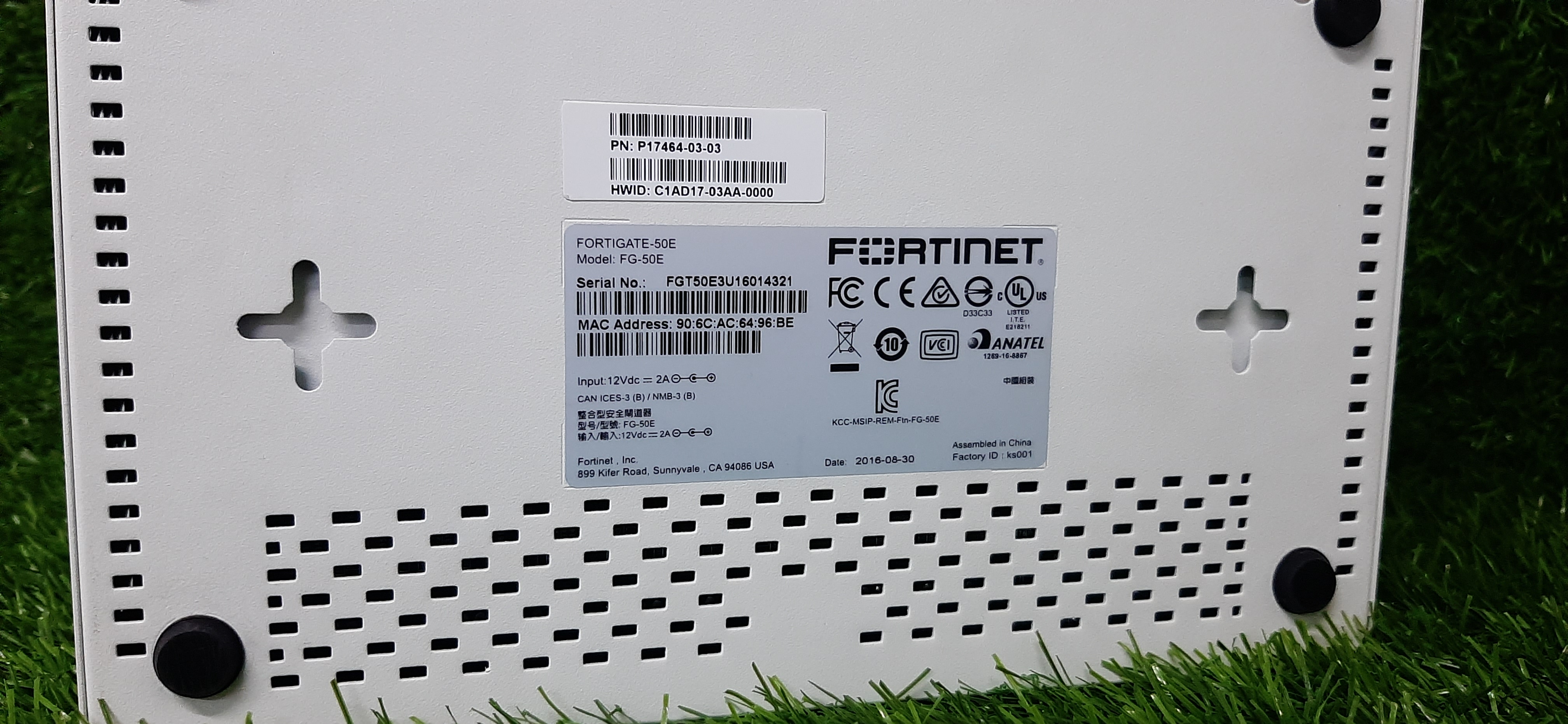 ฟอร์ติเน็ต FortiGate 50E พร้อมอะแดปเตอร์ มือสองสภาพดี ประกันร้าน 1 เดือน