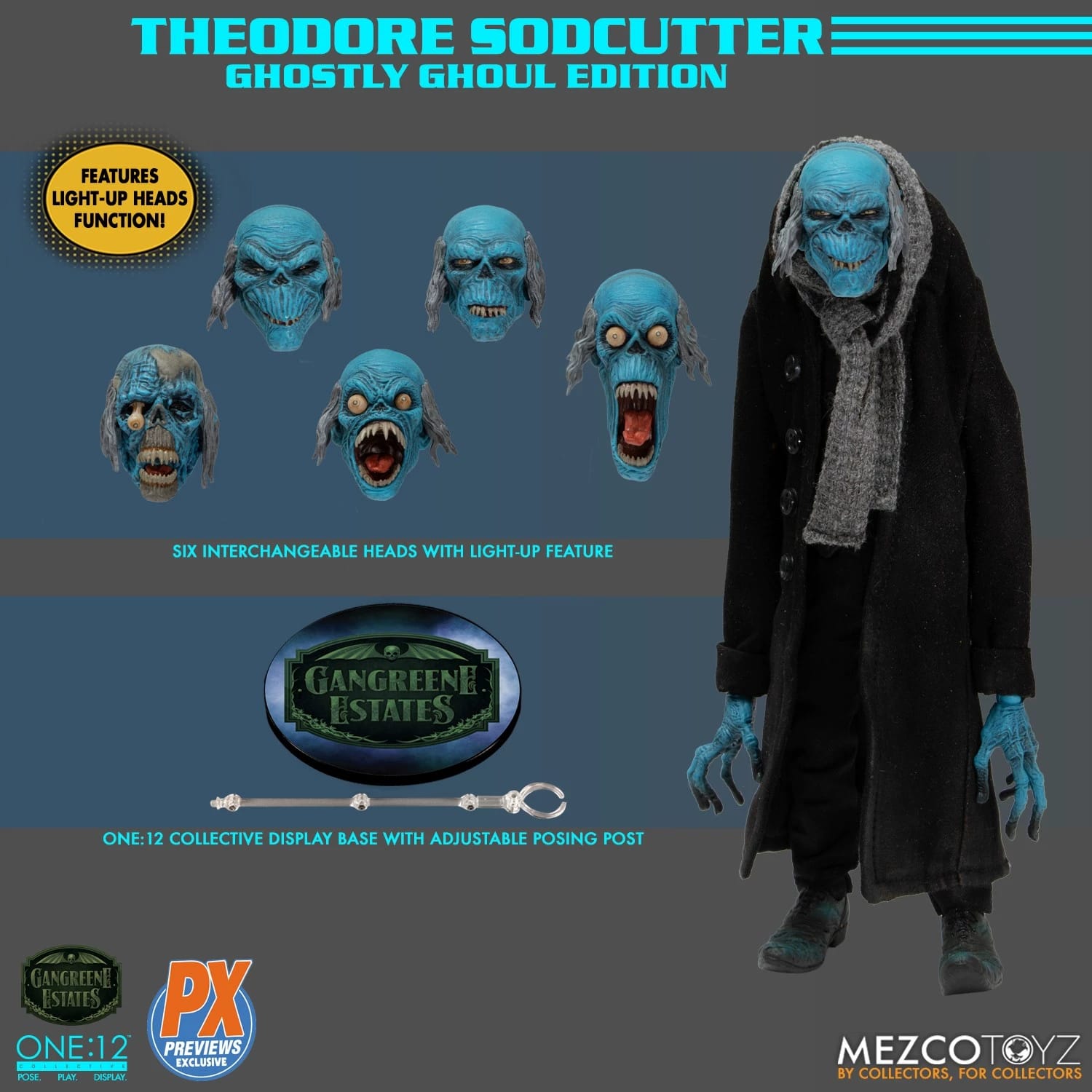 [สั่งจอง] Mezco toyz 1/12 : THEODORE SODCUTTER: GHOSTLY GHOUL EDITION