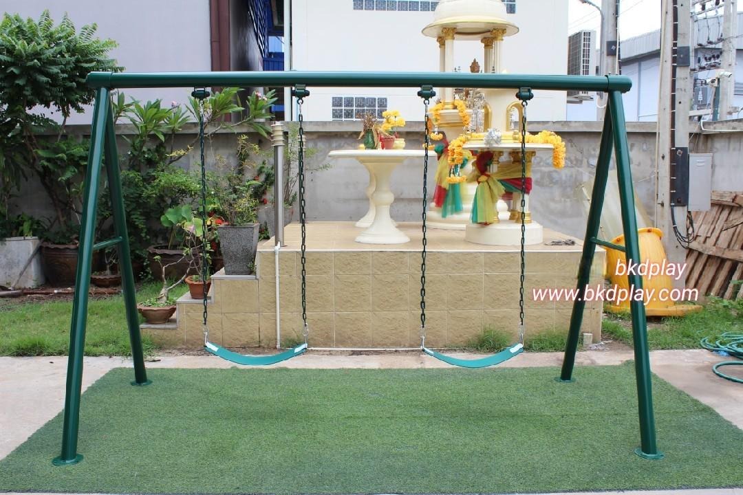 ชิงช้า2ที่นั่งโครงเหล็ก ชิงช้าเด็กโต เสาใหญ่ พร้อมส่ง, ชิงช้าเหล็ก ของเล่นสนาม, เครื่องเล่นสนามกลางแจ้ง พร้อมส่ง