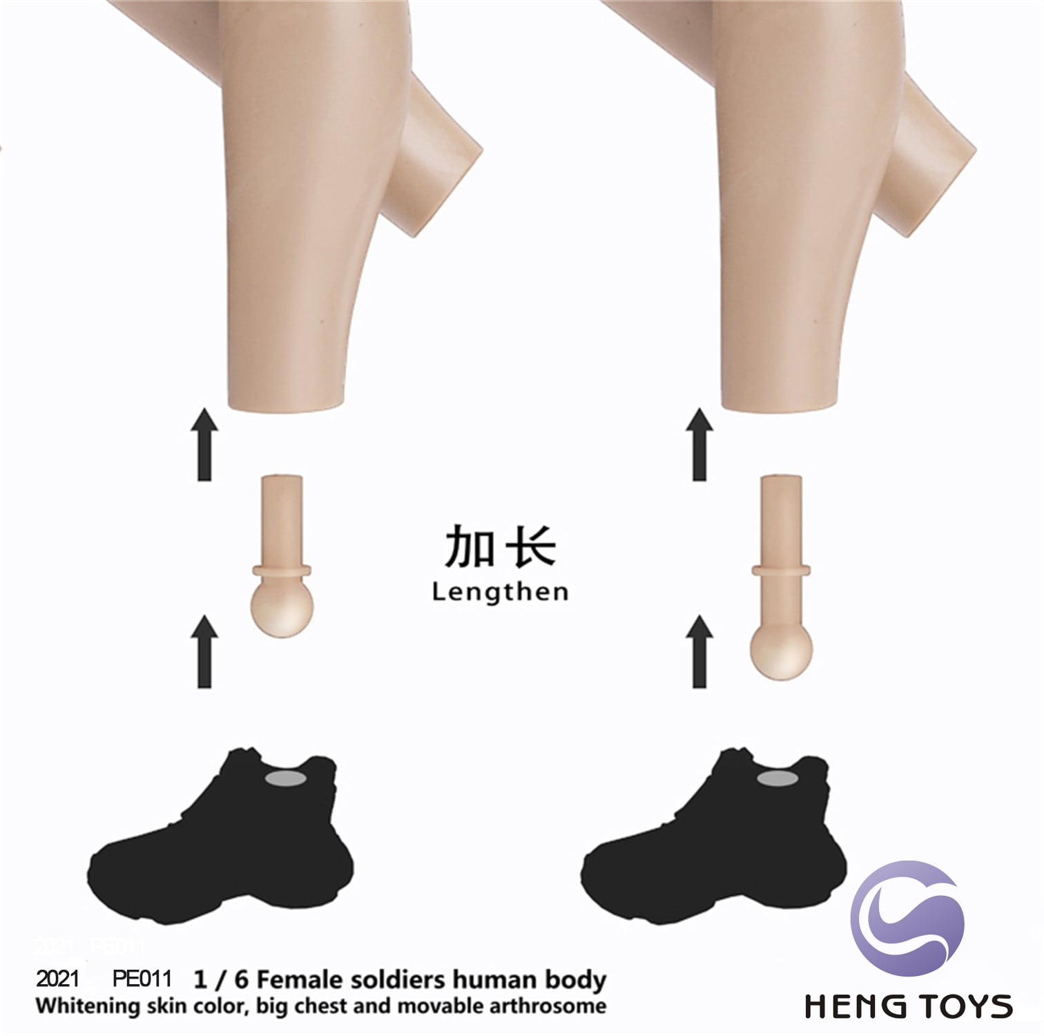 [สั่งจอง]HENG TOYS PE011 1/6 : Female soldiers human body