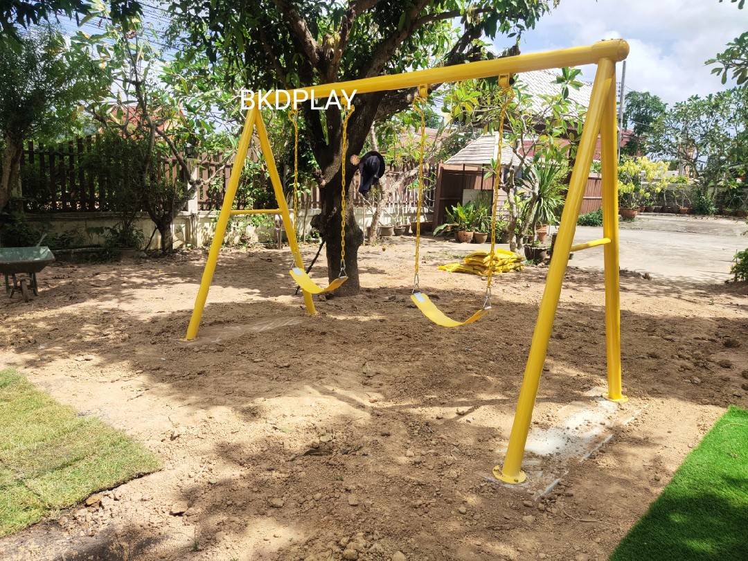 ชิงช้า2ที่นั่งโครงเหล็ก ชิงช้าเด็กโต เสาใหญ่ พร้อมส่ง, ชิงช้าเหล็ก ของเล่นสนาม, เครื่องเล่นสนามกลางแจ้ง พร้อมส่ง