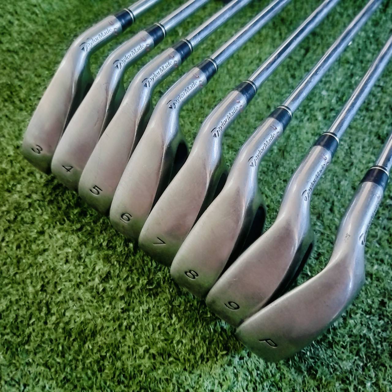 ลดล้างของ!!!ถูกสุดขีด!!! . ชุดเหล็ก Taylormade RAC HT มีเหล็ก 3 4 5 6 7 8 9 PW ก้าน Taylormade FLEX S ใบใหญ่ตีง่ายมากตีไกลกว่าปกติ 1 เหล็กเลยค่ะ ไม้กอล์ฟพรีเมี่ยมมือสอง ของแท้ By NakaraLuxurious