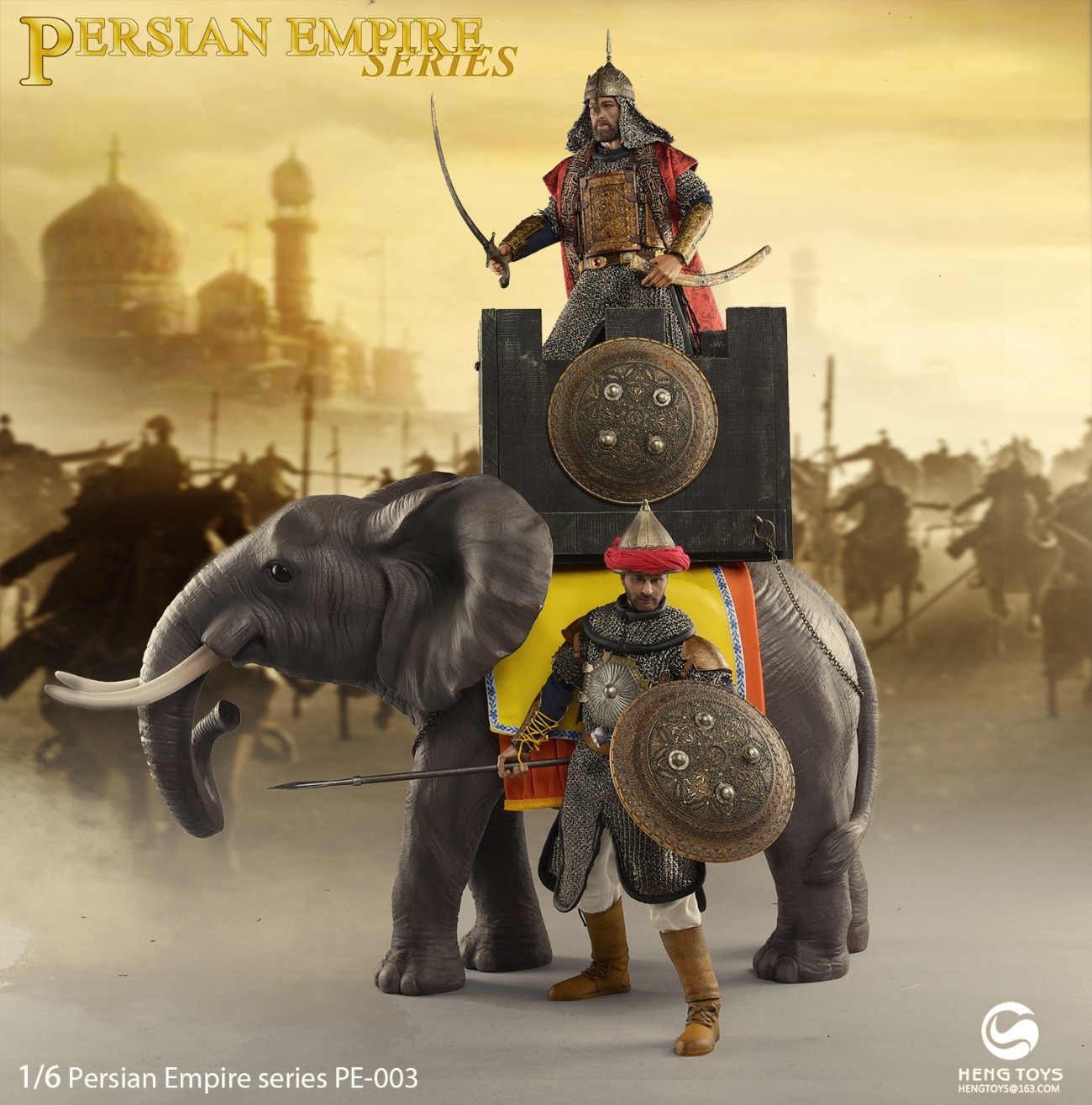 [สั่งจอง] HENG TOYS 1/6 PE-001/2/3 Persian empire/chariot Elephants