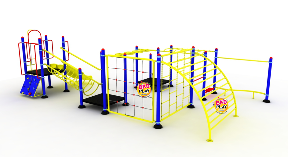 เครื่องเล่นสนามเหล็ก บาร์ปีนป่าย รุ่น BKD-S-BB-12 ของเล่นสนาม ครุภัณฑ์สนามเด็กเล่น, สพฐ,โครงการโรงเรียนประชารัฐ เครื่องเล่นสนามกลางแจ้ง-ในร่ม โรงงานผลิตในไทย