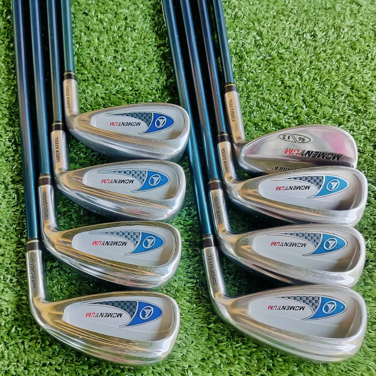 ชุดเหล็ก PROKENNEX MOMENTUM วัสดุ SUPER STEEL ตีนุ่มมาก และเด้งมากๆ ชดเชยความผิดพลาดสูง ตีตรง ตีไกลมาก สภาพสวยมากเดิมๆทุกชิ้น ก้านกราไฟต์ FLEX R ไม้กอล์ฟพรีเมี่ยมมือสอง ของแท้ By NakaraLuxurious