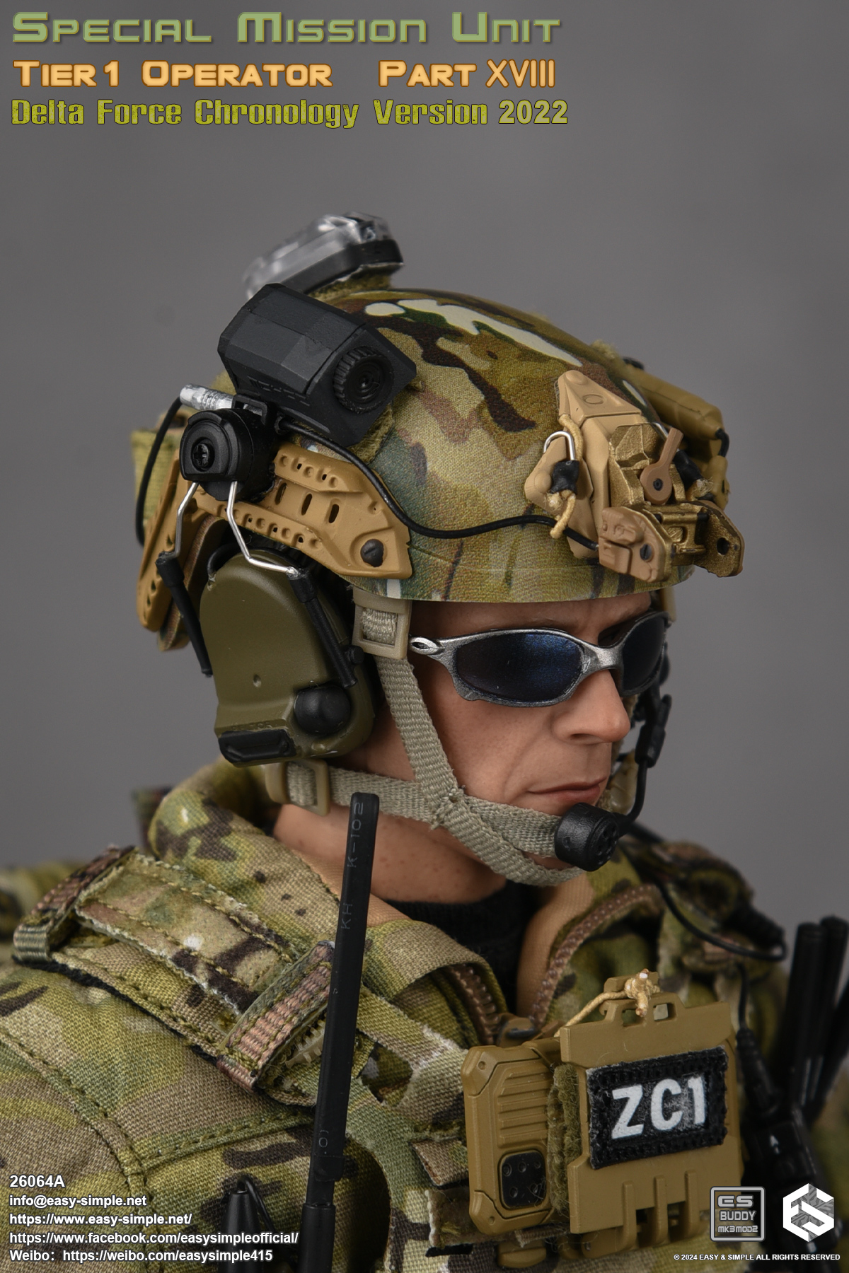 [พร้อมส่ง] Easy&Simple 26064A 1/6 : SMU Tier1 Operator Part XVIII Delta Force Chronology Version 2022