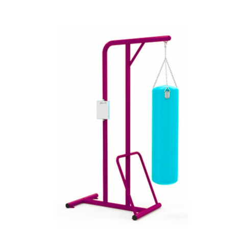 เครื่องออกกำลังกายกลางแจ้งผู้ใหญ่,บริหารแขน-ขา (แบบกระสอบทราย),ลานกีฬาอเนกประสงค์ ,สวนสาธารณะ ,เทศบาล ,หมู่บ้าน ,ผลิตในไทย ,สั่งทำตามสีที่ต้องการได้ ขนาด 60x100x200 ซม.