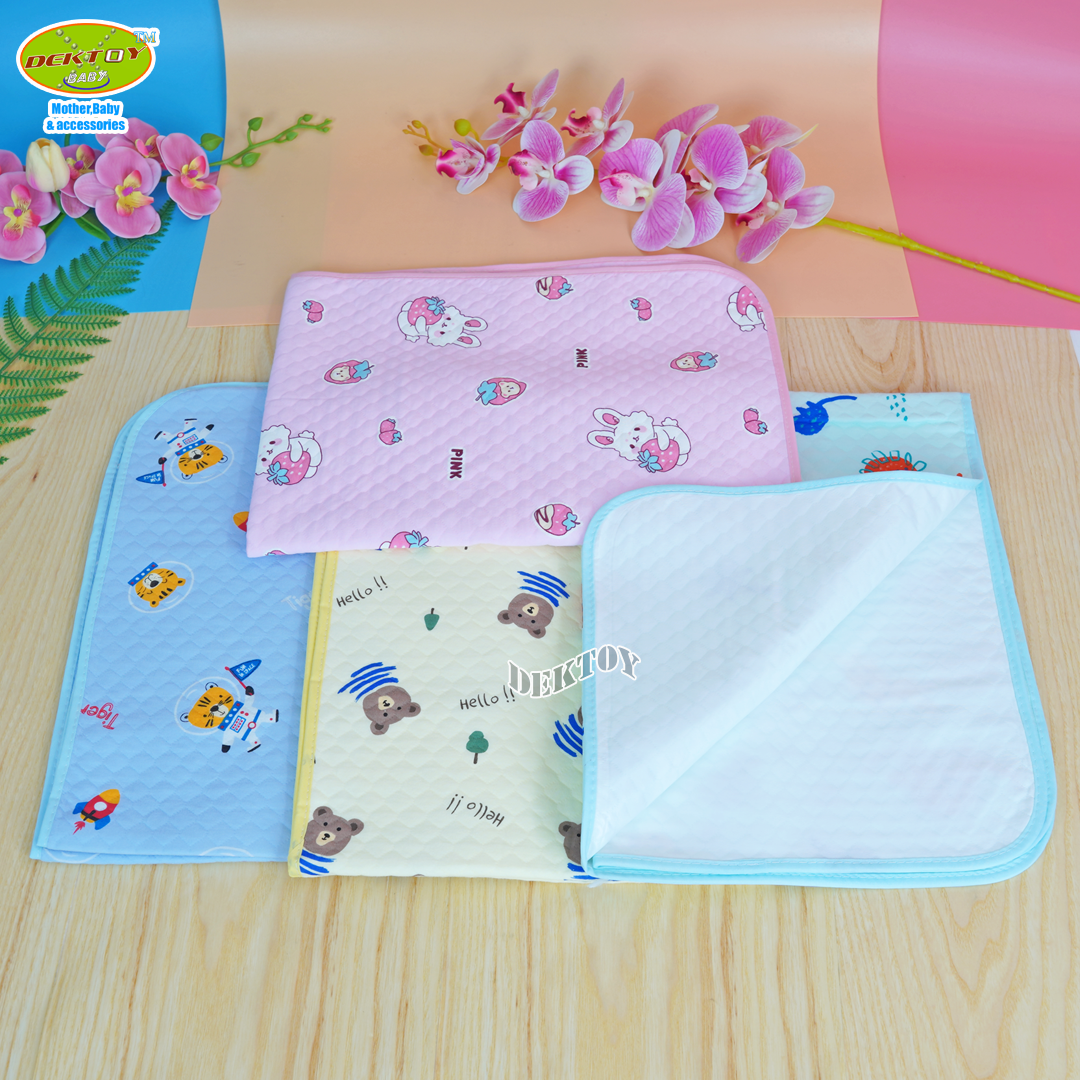 Littelhome ลิตเติ้ลโฮม ผ้ายางรองฉี่เด็กไม่ร้อน XXL 70 x 90 ซม. คละลาย