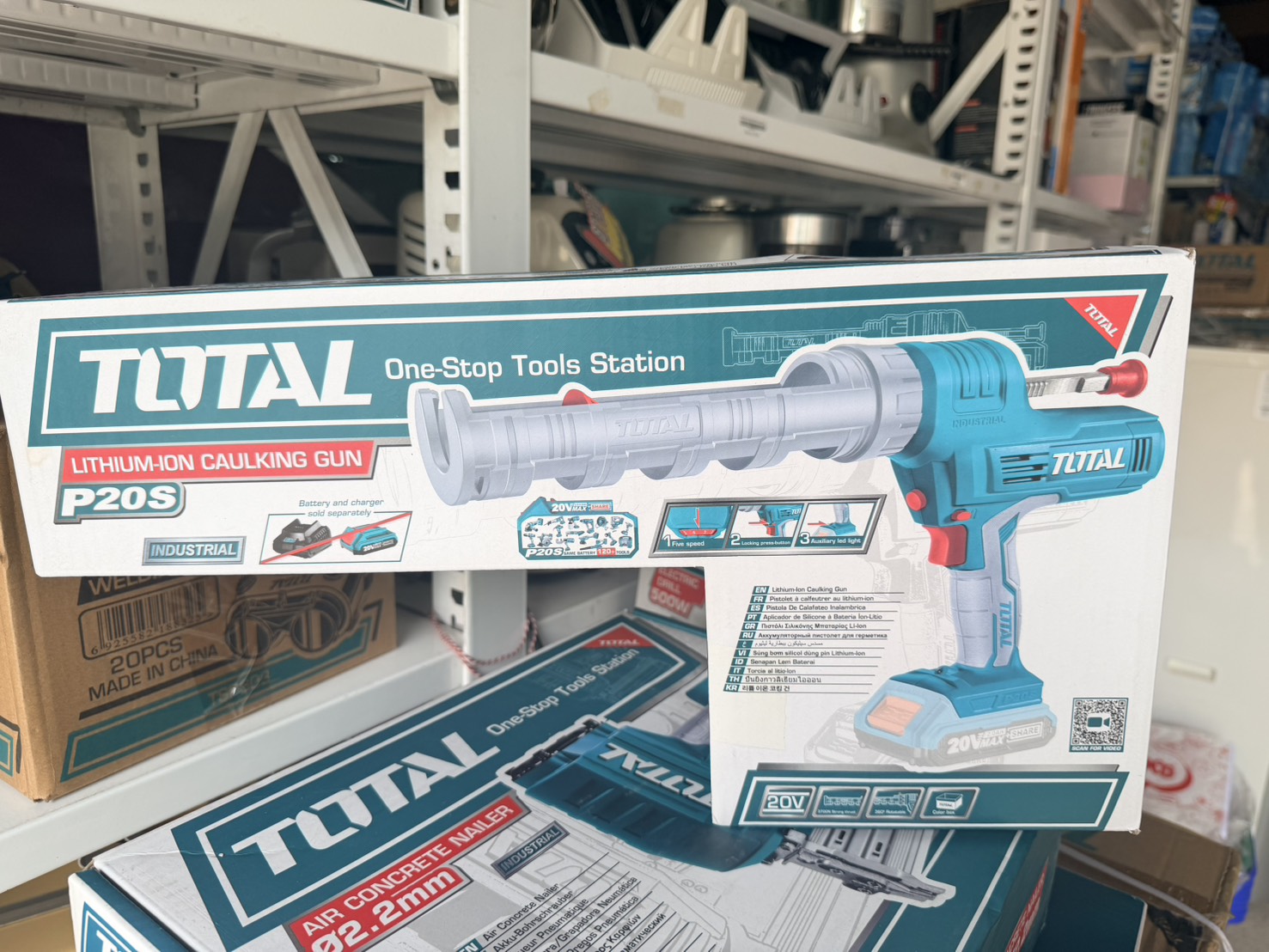 Total ปืนยิงกาวซิลิโคน ไร้สายแบตเตอรี่ 20v รุ่น TCGLI2001