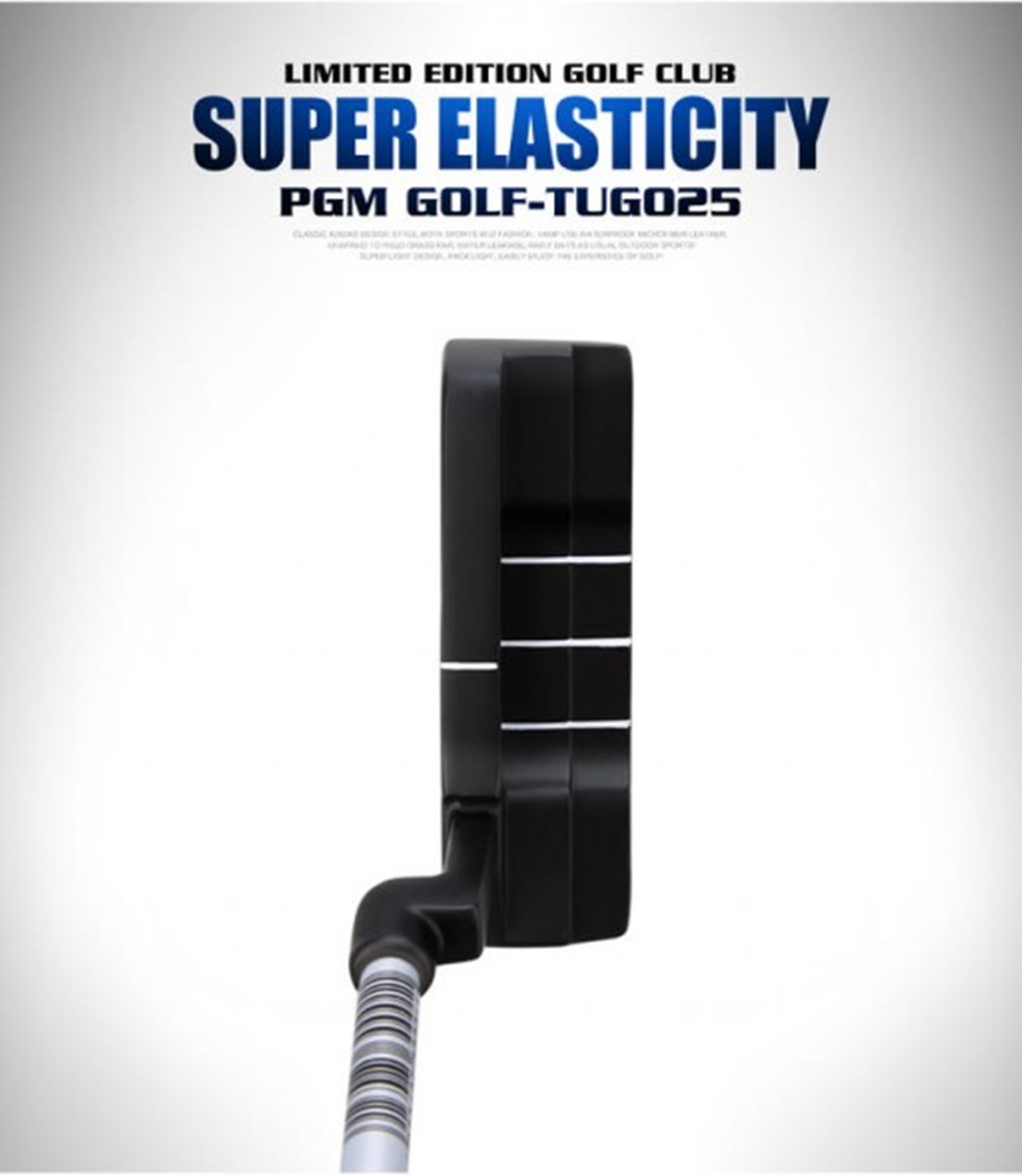 PUTTER PGM TUG025 G300 รุ่นใหม่ล่าสุด ดีไซน์สปอร์ต เท่มาก สีดำ SUPER ELASTICITY