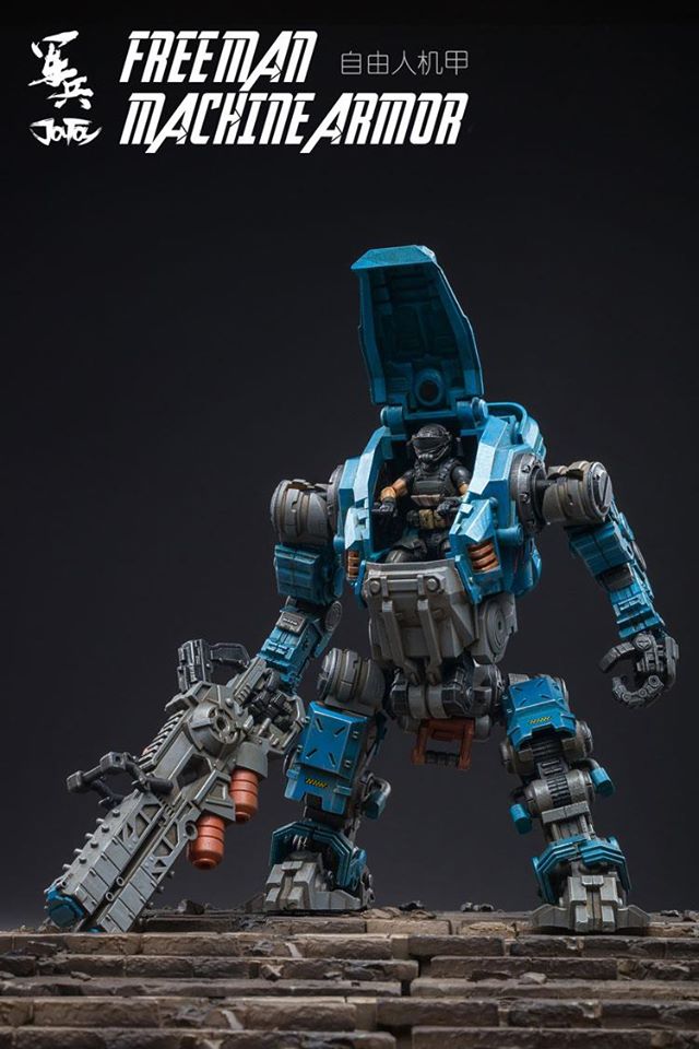 [สั่งจอง]จักรกลกระดูกเหล็ก ทะเลทรายและสายลม JOYTOY 1/18 81921011/2 Free man tactical mecha [Blue Ver./Sandy Ver.]