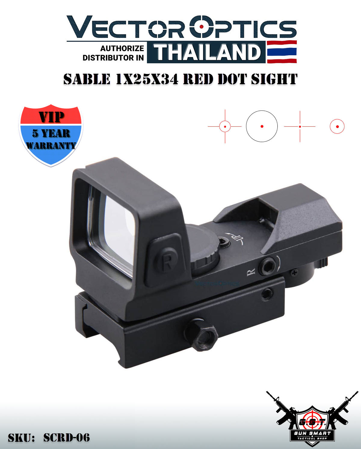 SABLE 1X25X34 RED DOT SIGHT