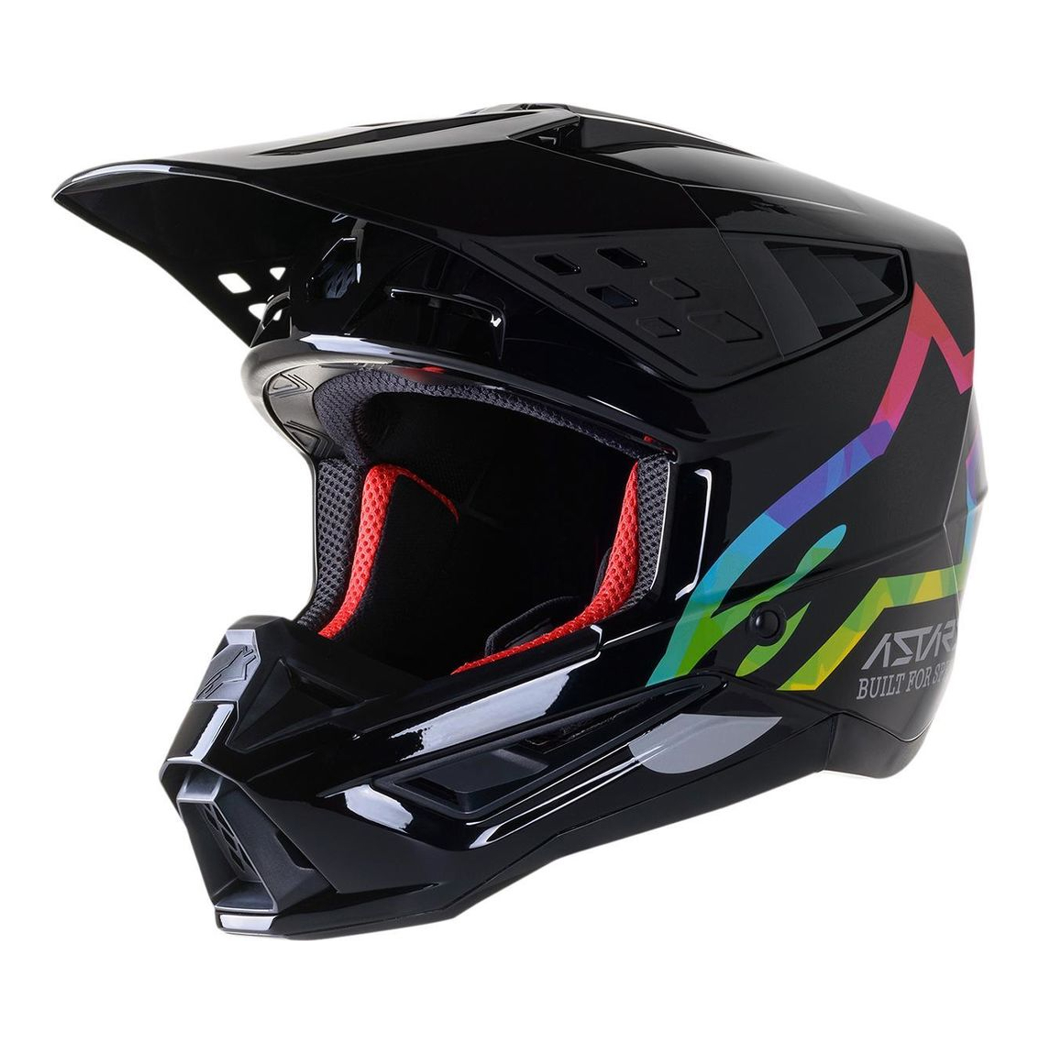 หมวก Alpinestars Supertech SM5 Compass Helmet - Black Silver Hue Glossy