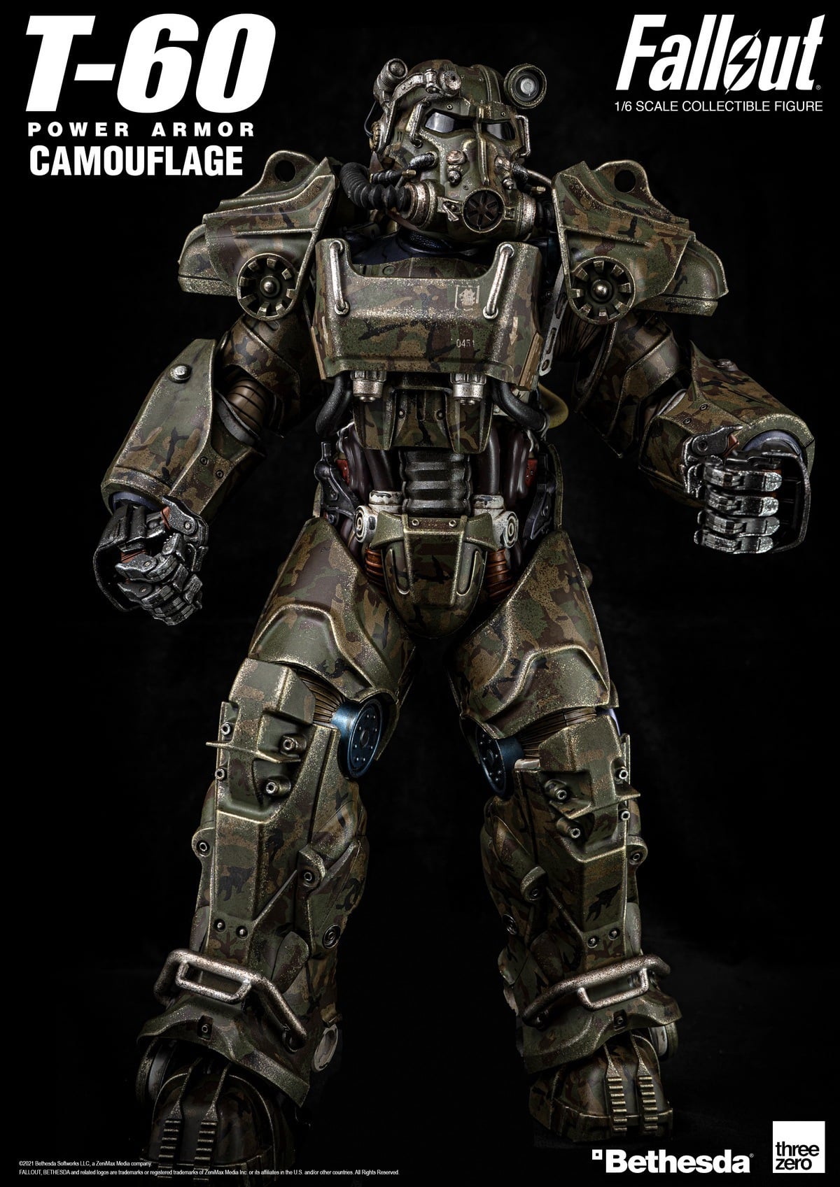 [สั่งจอง]ThreeZero 3Z0178 1/6 : Fallout - T‐60 Camouflage Power Armor