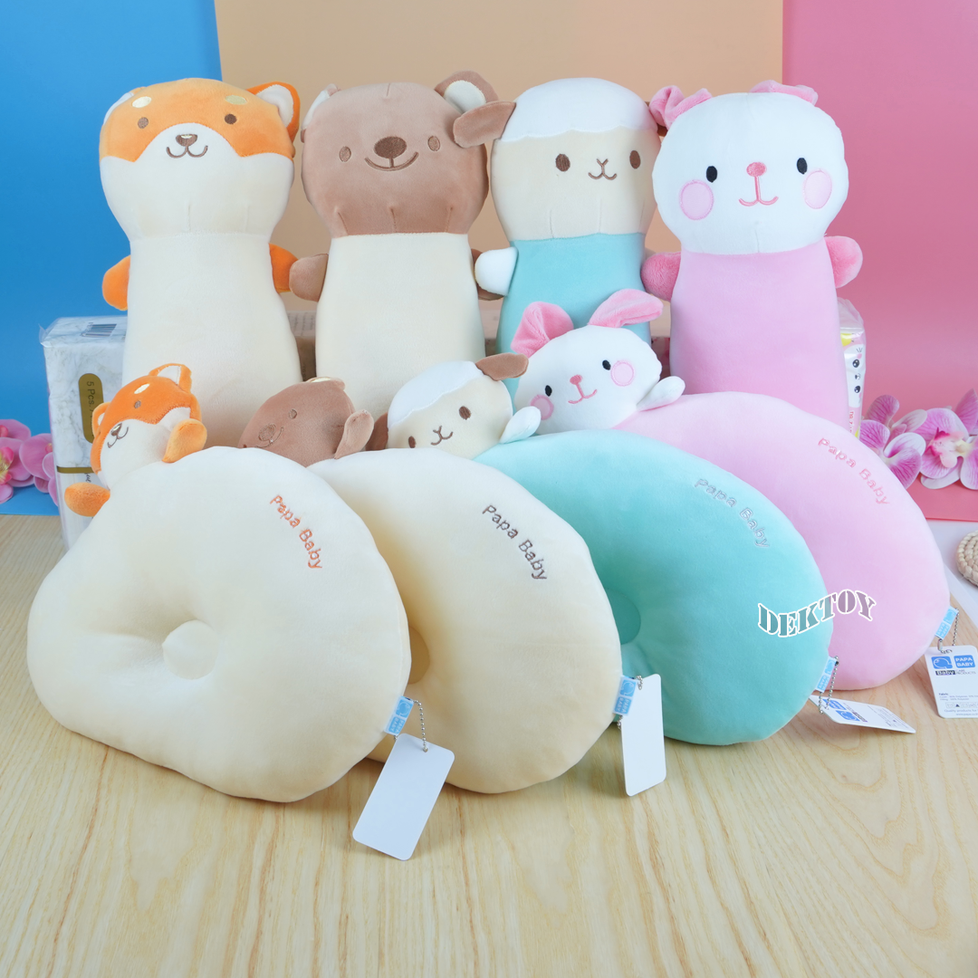 PAPA BABY หมอนหนุน+หมอนข้างเด็ก รุ่น PLWD741-744 ผ้าสเปนเดก นุ่มมาก เบาสบาย