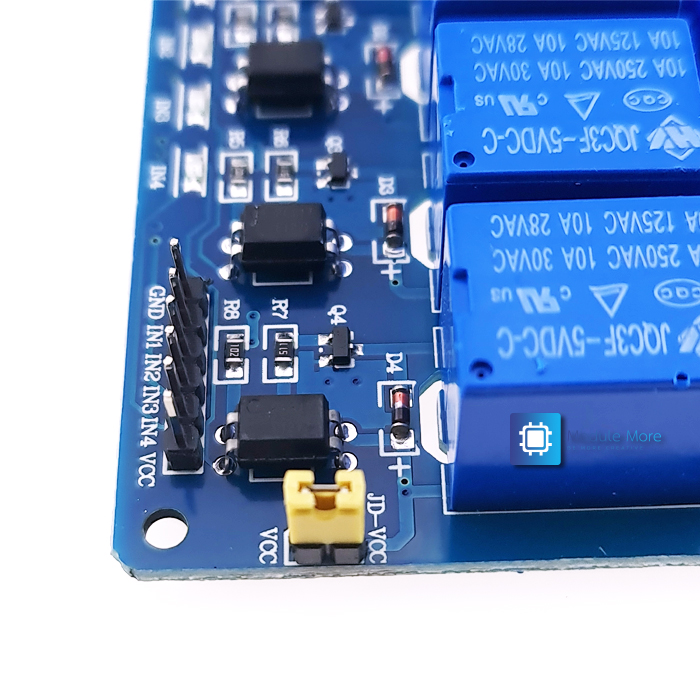 บอร์ดรีเลย์ 5V 4 ช่อง พร้อมตัว optocoupler Relay 5V 4ch with optocoupler ใช้ได้กับทั้ง Arduino และ ESP8266/ESP32