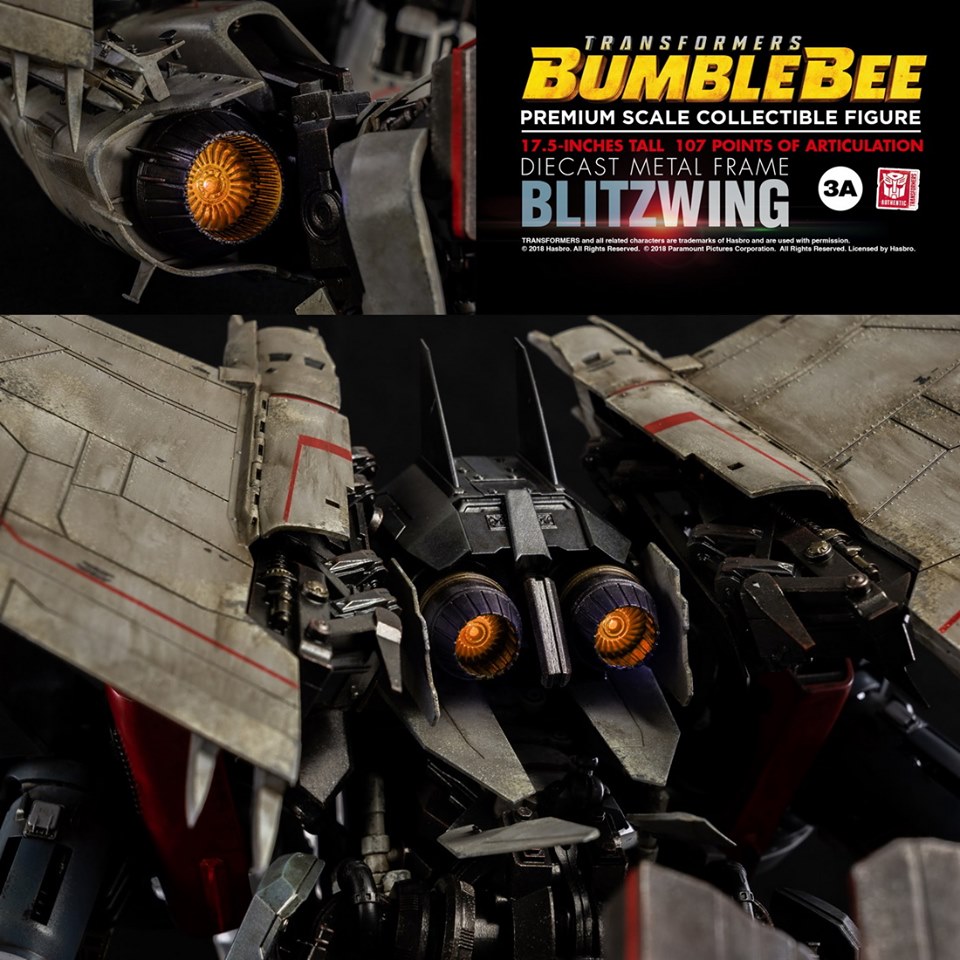 [สั่งจอง]Hasbro x 3 a: 17.5 " blitzwing transformers bumblebee ระดับพรีเมี่ยมสเกลสำหรับหุ่นสะสม
