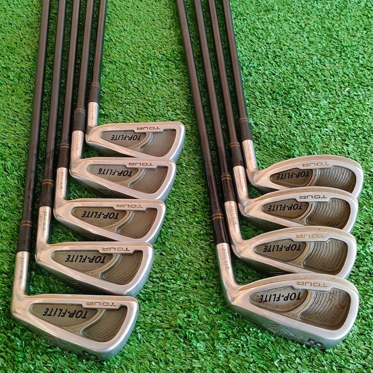 ชุดเหล็ก TOUR TOP-FLITE มีเหล็ก 3-9 เเละ PW SW ก้าน TOP FLITE-R ก้านกราไฟต์ เบาตีง่าย