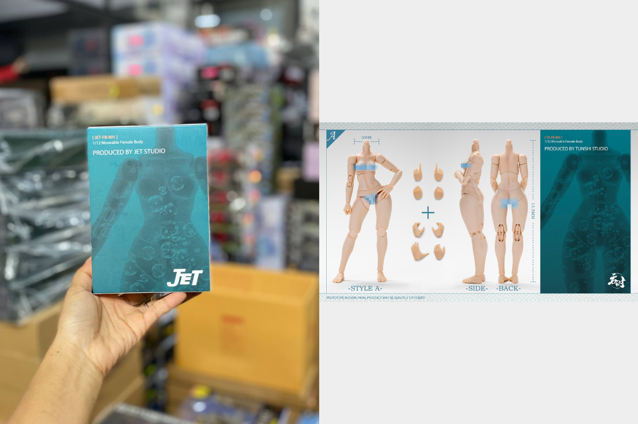 [พร้อมส่ง]Tunshi Studio 1/12 : Female Body (13.5 cm) มีให้เลือก2แบบ