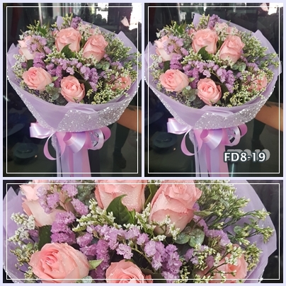 FD8-19 : ช่อกุหลาบชมพู