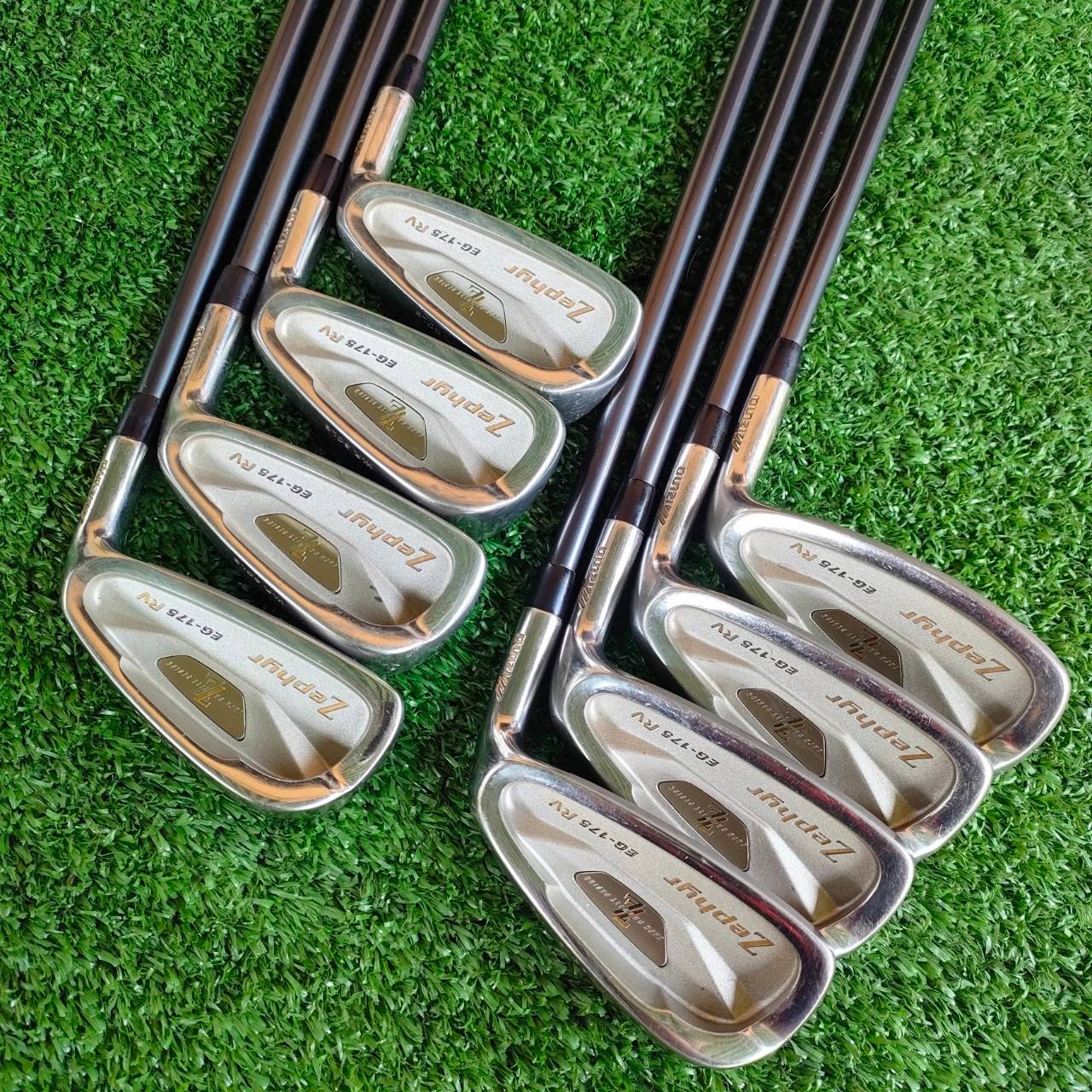 ** ไม้กอล์ฟสำหรับผู้หญิง ** ชุดเหล็ก MIZUNO ZEPHYR EG-175 RV มีเหล็ก 4-9 เเละ PW SW ก้าน TECHNO FLEX FLEX L สวยเดิมทุกชิ้น ก้านเดิมทุกชิ้นไม่มีเปลี่ยน MADE IN JAPAN ไม้กอล์ฟพรีเมี่ยมมือสอง ของแท้ By NakaraLuxurious