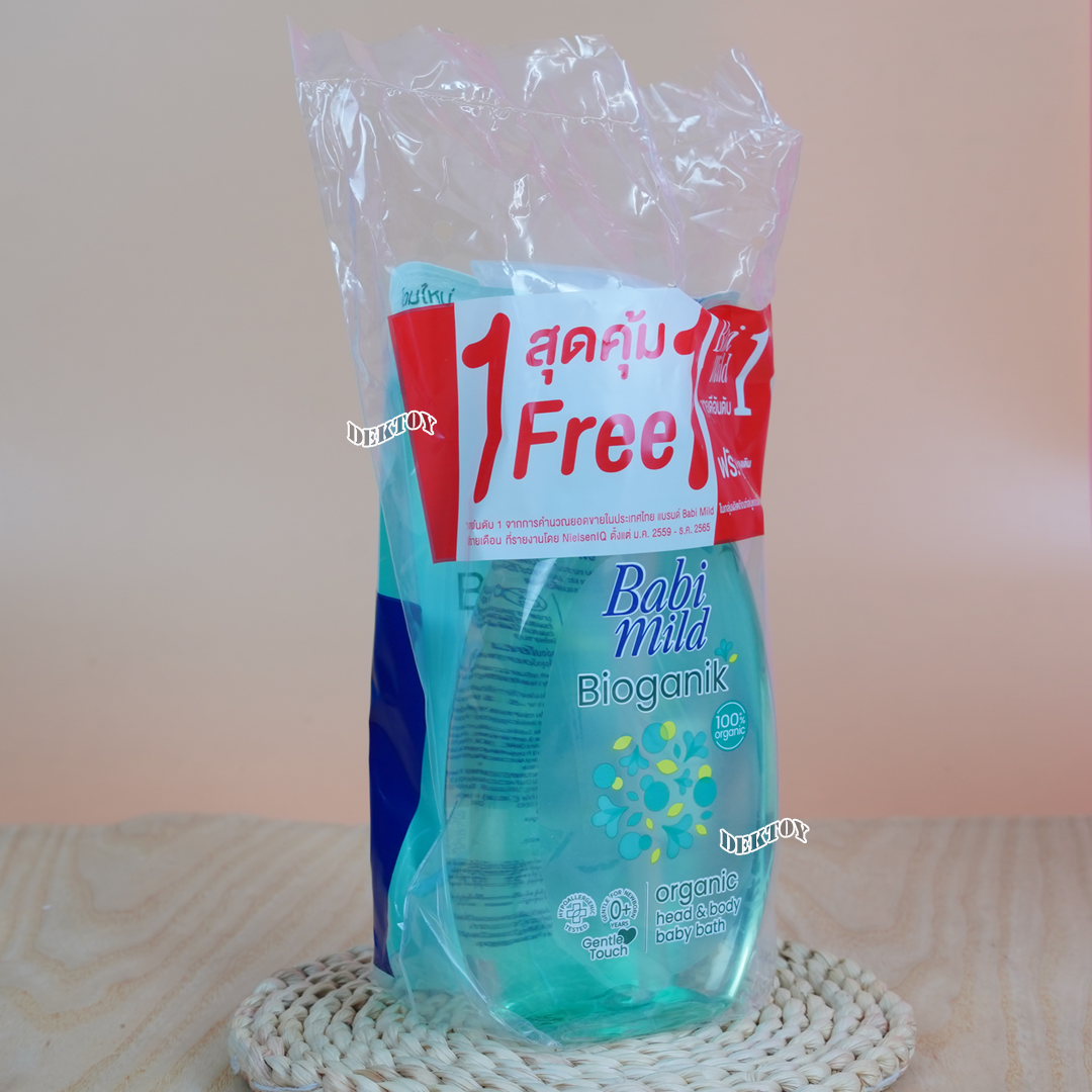 Babi mild เบบี้มายด์ อัลตร้ามายด์ สบู่อาบน้ำสระผม 380+250 มล.หัวปั๊ม