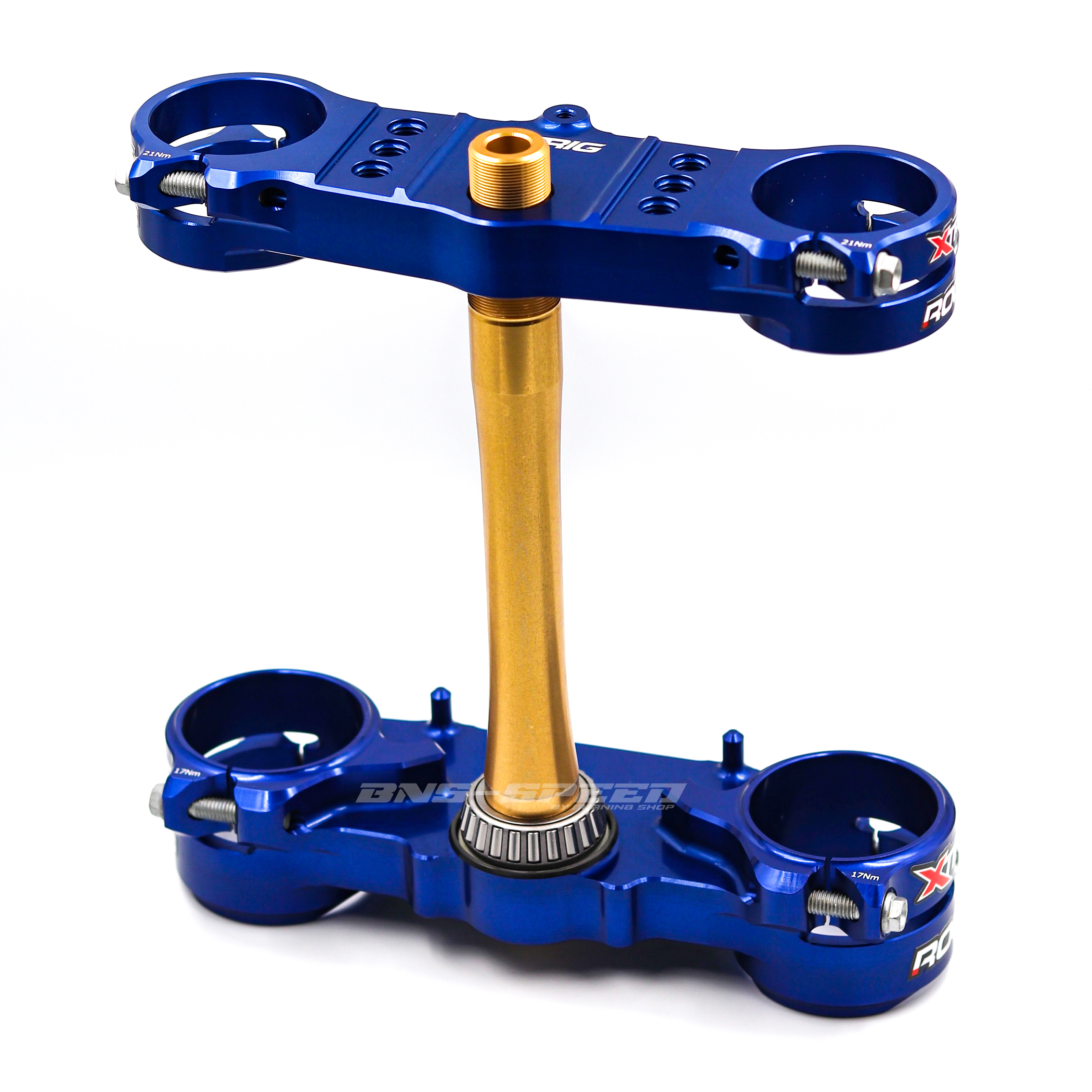 แผงคอ Xtrig ROCS Tech Triple Clamp Kit YZ250F 12-21, YZ450F 10-21 - Blue