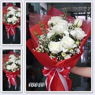 FD8-20 : ช่อกุหลาบขาว