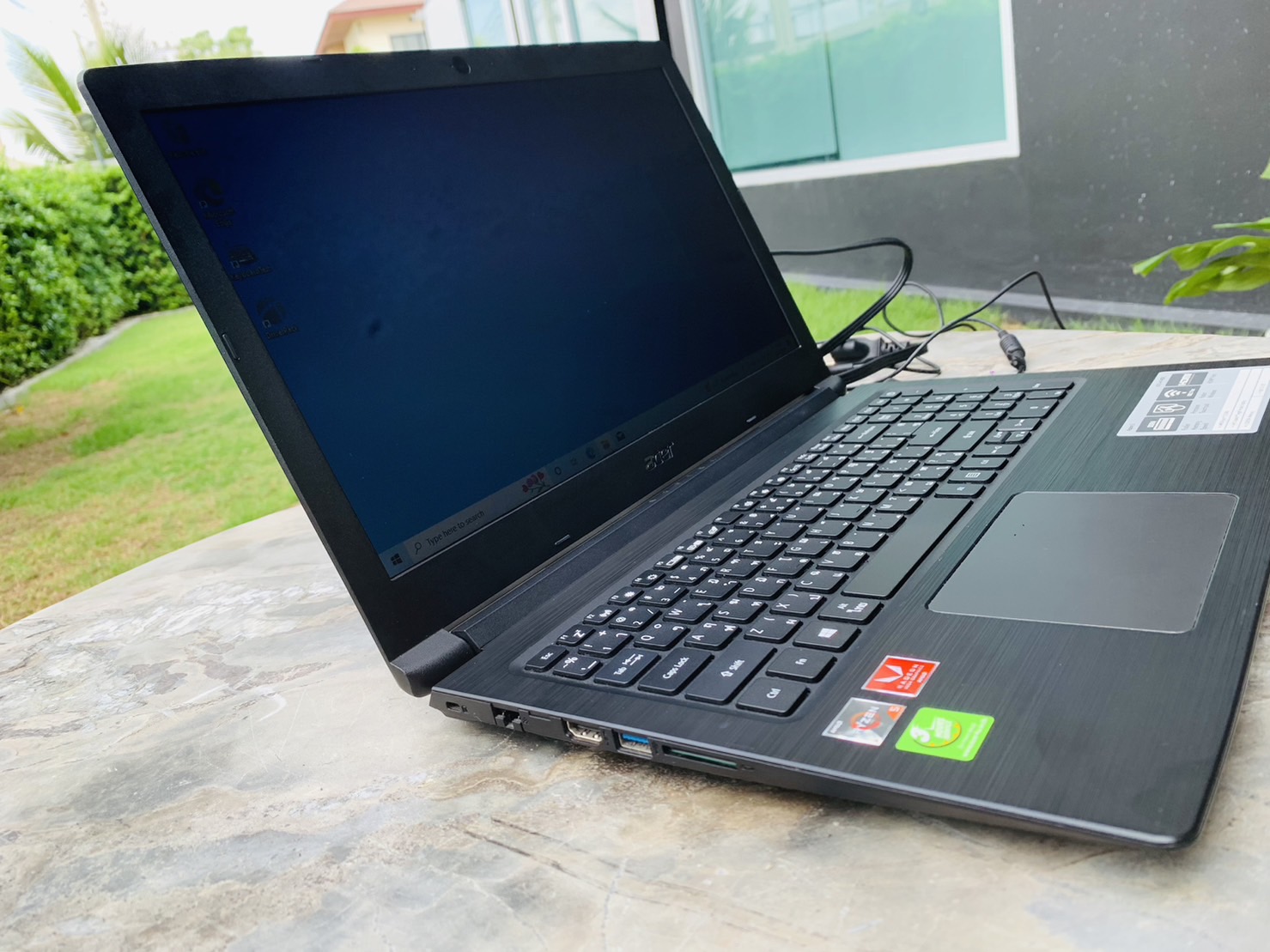 โน้ตบุ๊ค Notebook Acer Aspire3 A315-41-R5FC(Ryzen5 3500U/8GB/1TB)+Adapter คลิกขวามีเสียง กดใช้งานได้ปกติ