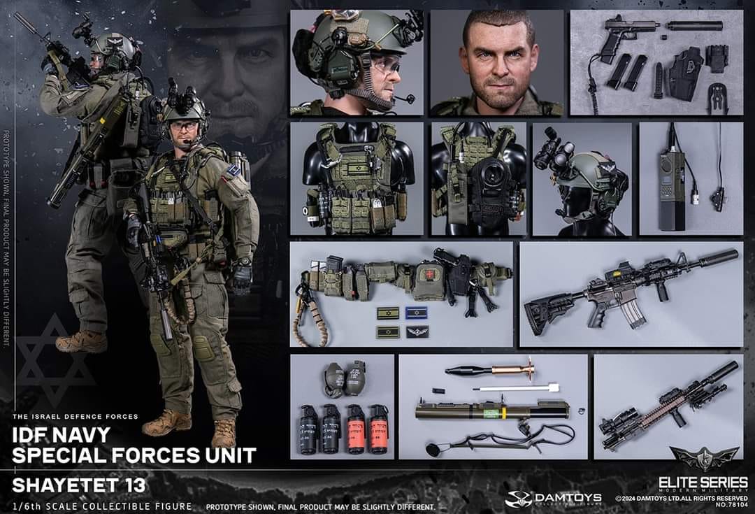 [สั่งจอง]DAMTOYS 78104 1/6 : IDF Navy special forces unit Shayetet 13 Action Figure