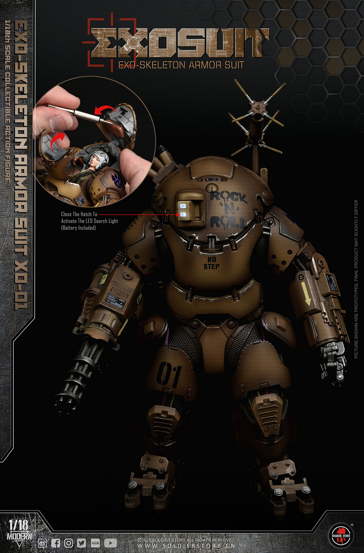 [พร้อมส่ง]SoldierStory SSE001 1/18 : EXO-Skeleton Armor Suit XO-01 Collectible Action Figure