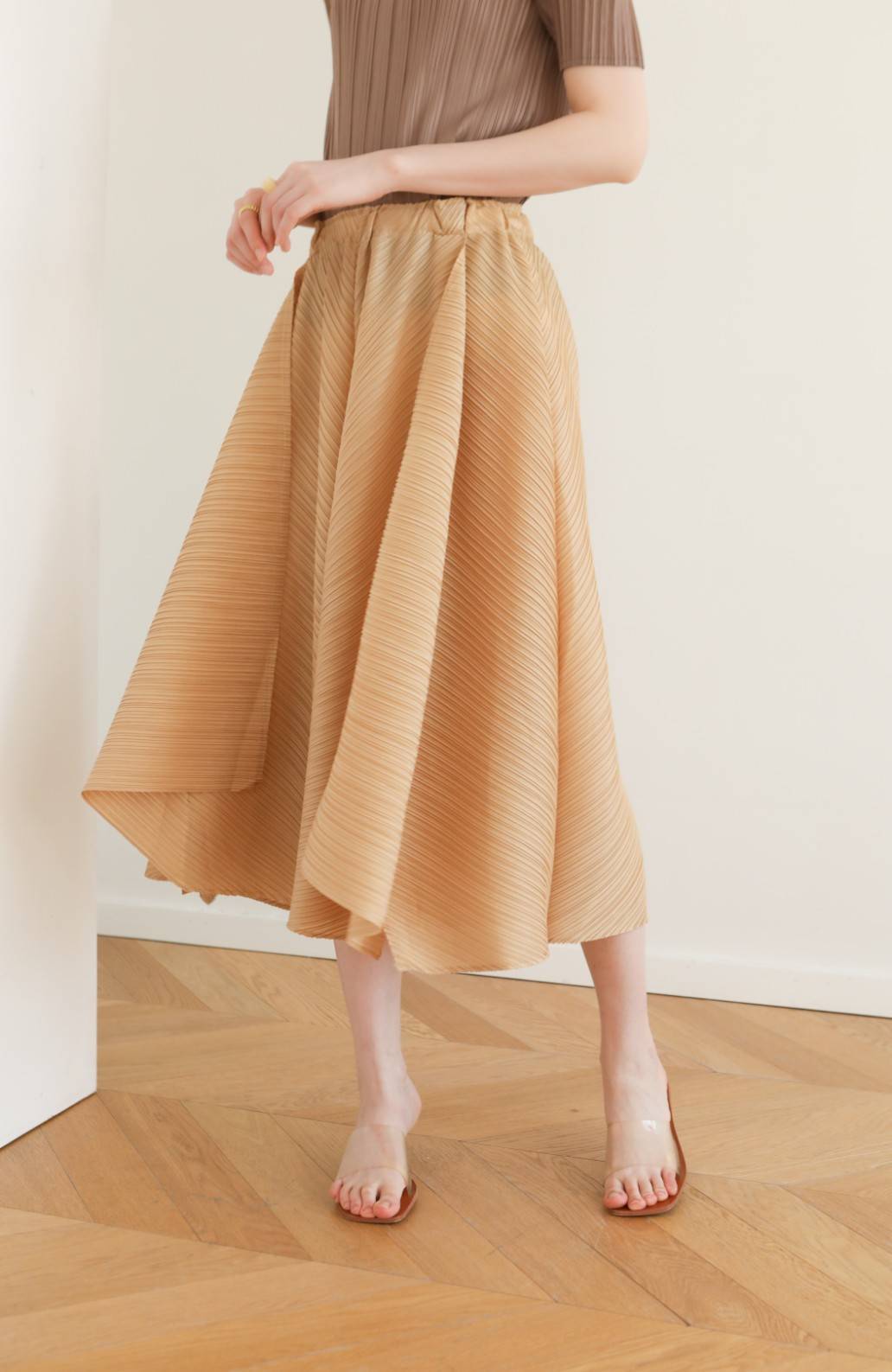 ยาว 28นิ้ว!! 2MUAY รุ่น GJO2923 FLARED PLEAT PANT กางเกงผู้หญิง กางเกงพลีทคุณภาพ 12สี FREE SIZE