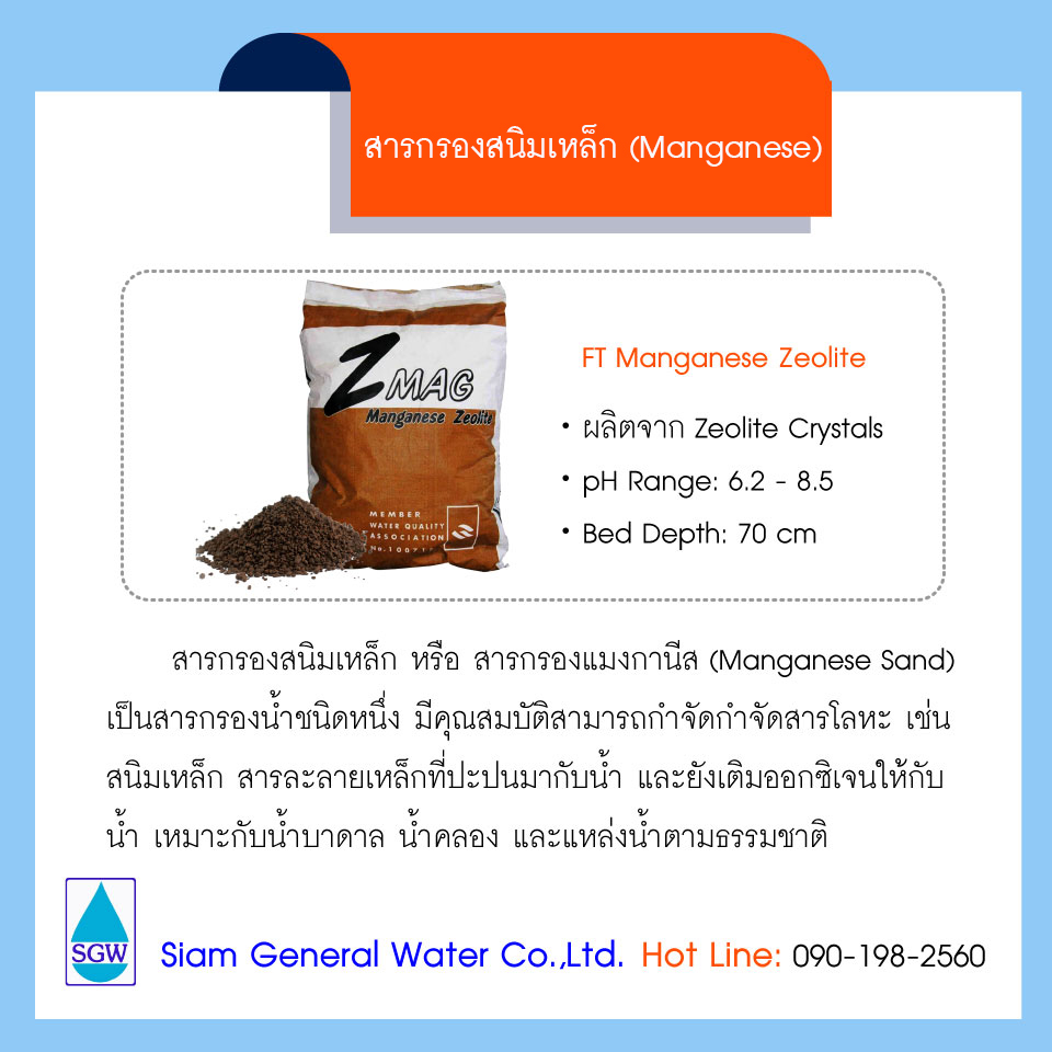 Zeolite Z-MAG Manganese filter # 25 Lite (~19.5 Kg.)