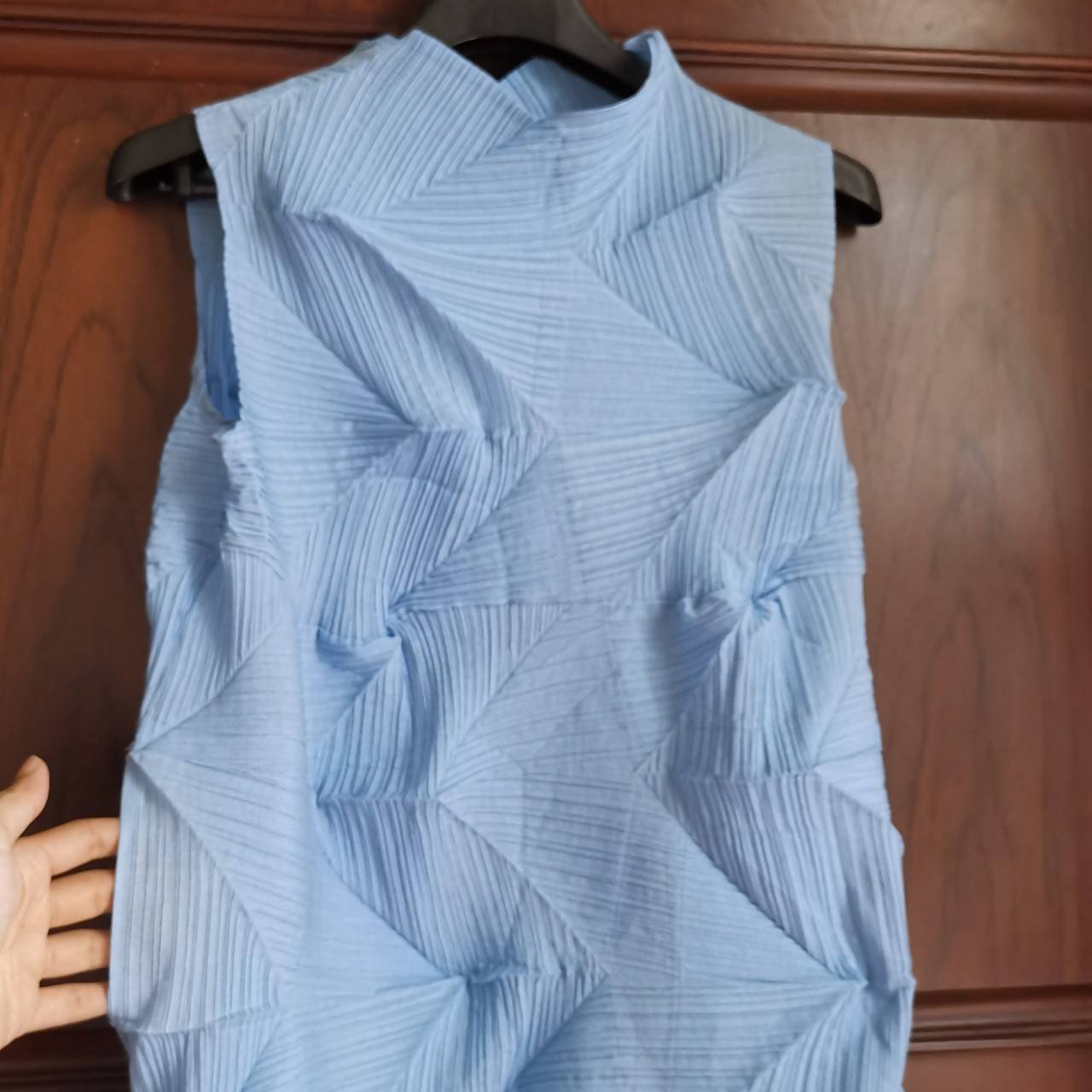 2MUAY รุ่น GJO6613 เดรสอัดพลีทงานคุณภาพ SLEEVELESS ZIGZAG PLEATED DRESS 9สี FREE SIZE