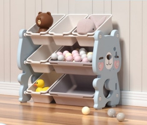 ชั้นวางของลูกหมี 7 ช่อง ,กระบะจัดระเบียบ 3 ชั้น,ชั้นวางของเล่น ,ชั้นเก็บของพลาสติก,เฟอร์นิเจอร์เด็ก,พร้อมส่ง