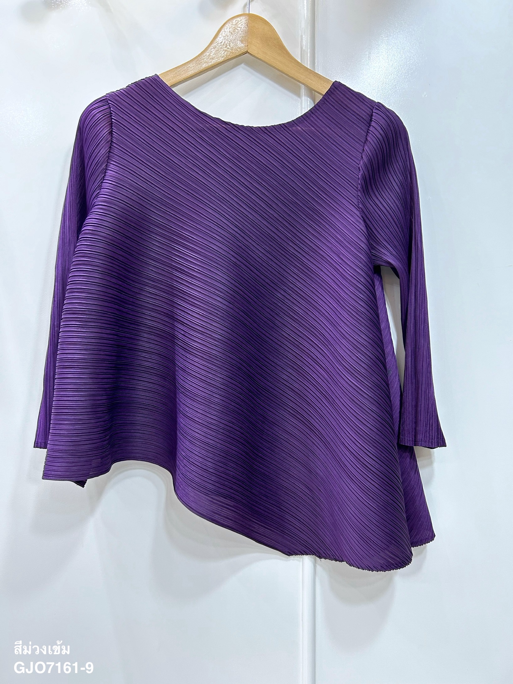 อก 38 นิ้ว 2MUAY รุ่น GJO7161 เสื้อพลีทงานคุณภาพ เสื้อผู้หญิง 13สี FREE SIZE HALF SLEEVE ASYMMETRIC PLEATED TOP