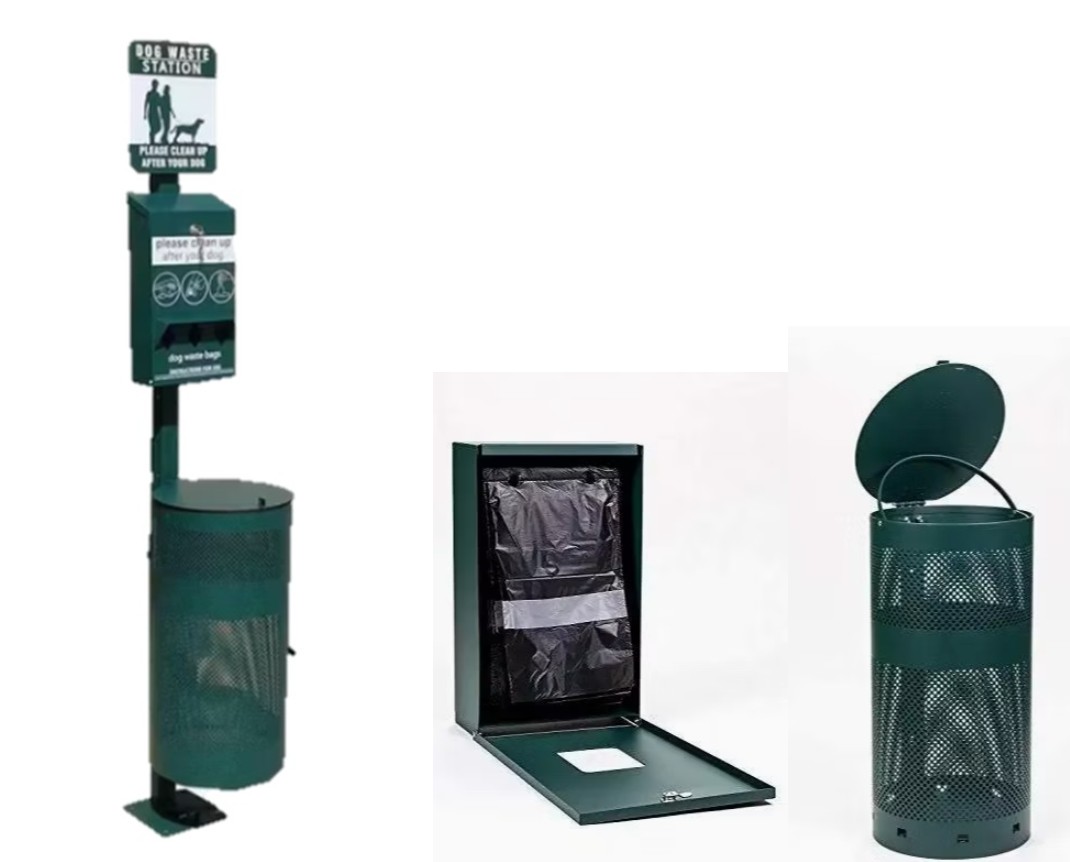 ถังขยะสุนัข DOG PARK ถังขยะน้องหมา ที่เก็บอุจาระสุนัข ที่ทิ้งขยะเหล็ก น้องหมาสัตว์เลี้ยงฝึกสุนัขขับถ่าย