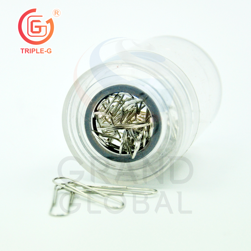 Triple-G คลิปหนีบกระดาษ ลวดเสียบกระดาษ พร้อมขวดใส่คลิป แพ๊คคู่