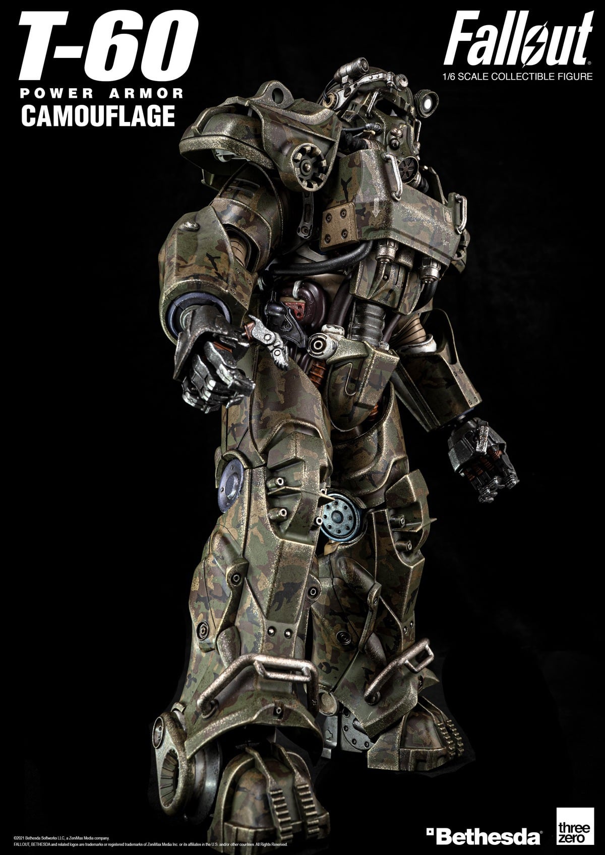 [สั่งจอง]ThreeZero 3Z0178 1/6 : Fallout - T‐60 Camouflage Power Armor