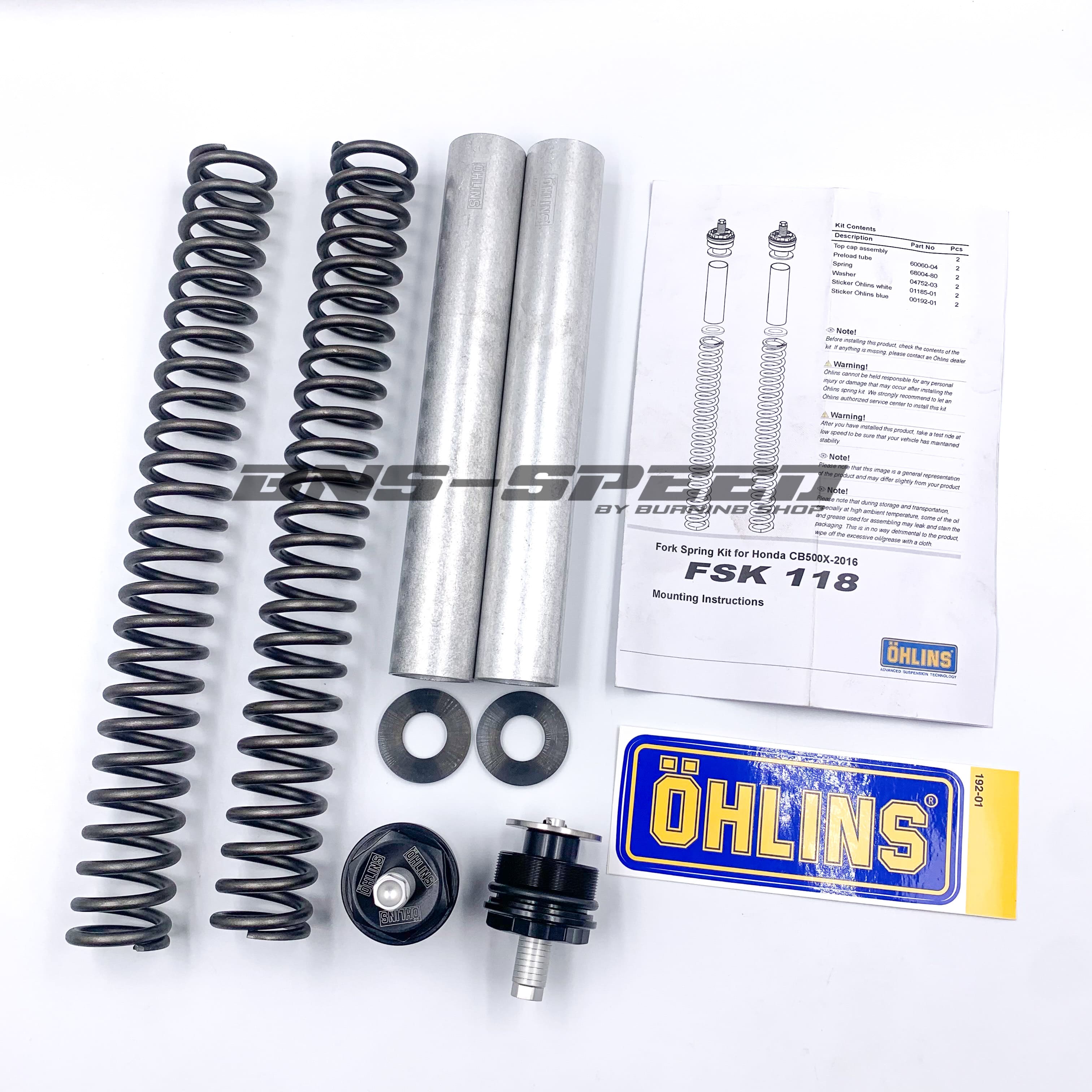 สปิงโช๊คหน้า Ohlins CB500X 2013-2018 (FSK 118)