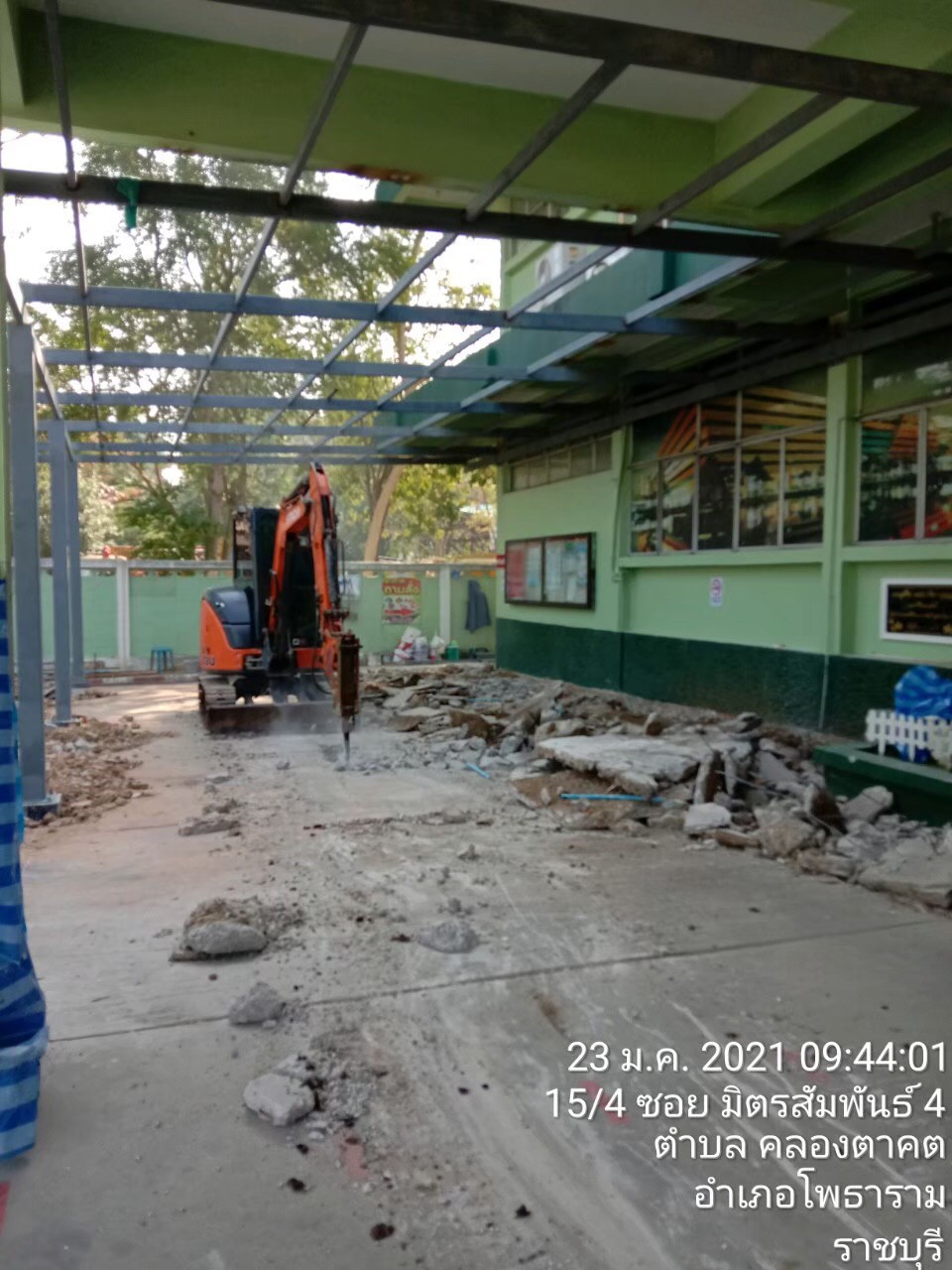 สร้างหลังคา&ทางเดินกรมที่ดิน สาขาโพธาราม(ราชบุรี)