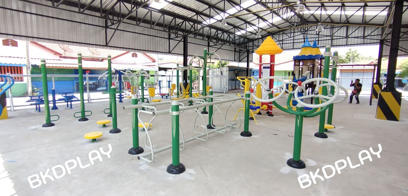 ชุดเครื่องออกกำลังกายกลางแจ้ง C, สนามกีฬา, เครื่องออกกำลังกายผู้ใหญ่, เครื่องออกกำลังกายสวนสาธารณะ หมู่บ้าน ,Exercise equipment outdoor , OutdoorPlayground ,ราคาโรงงาน