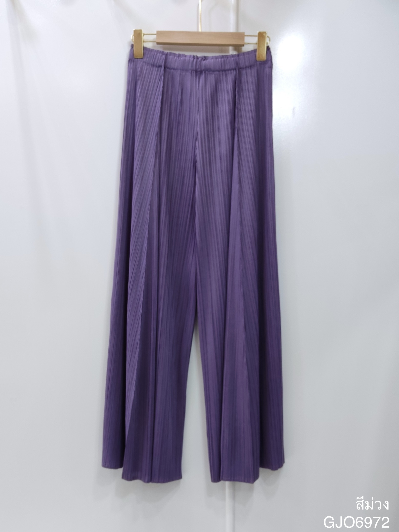 ยาว37.5"นิ้ว! 2MUAY กางเกงผู้หญิง กางเกงพลีทคุณภาพ รุ่น GJO6972 WIDE LEG PLEAT PANT FREE SIZE