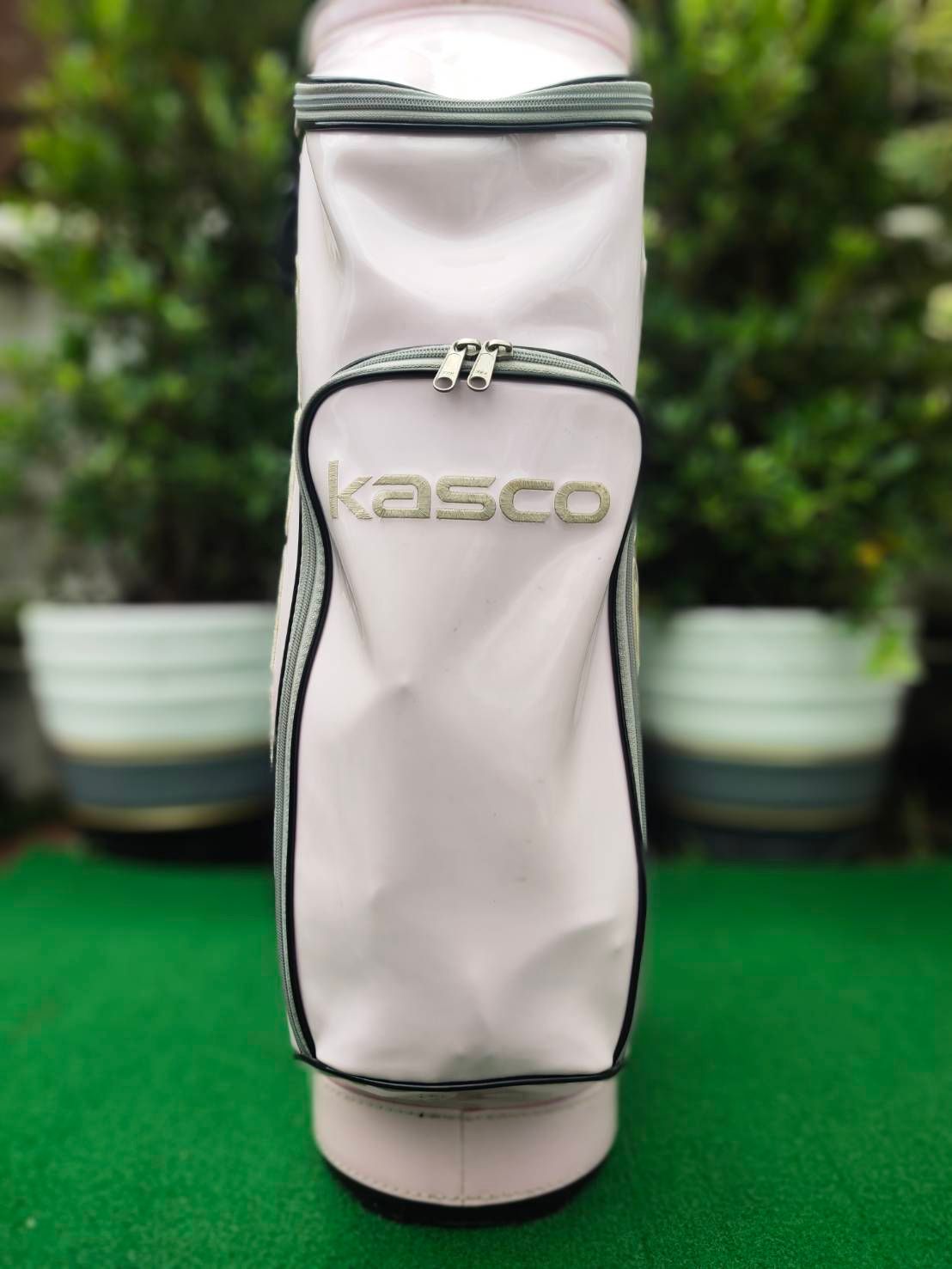 ถุงกอล์ฟ KASCO หนังแก้ว สีชมพู สภาพสวยๆ เดิมๆเลยจ้า